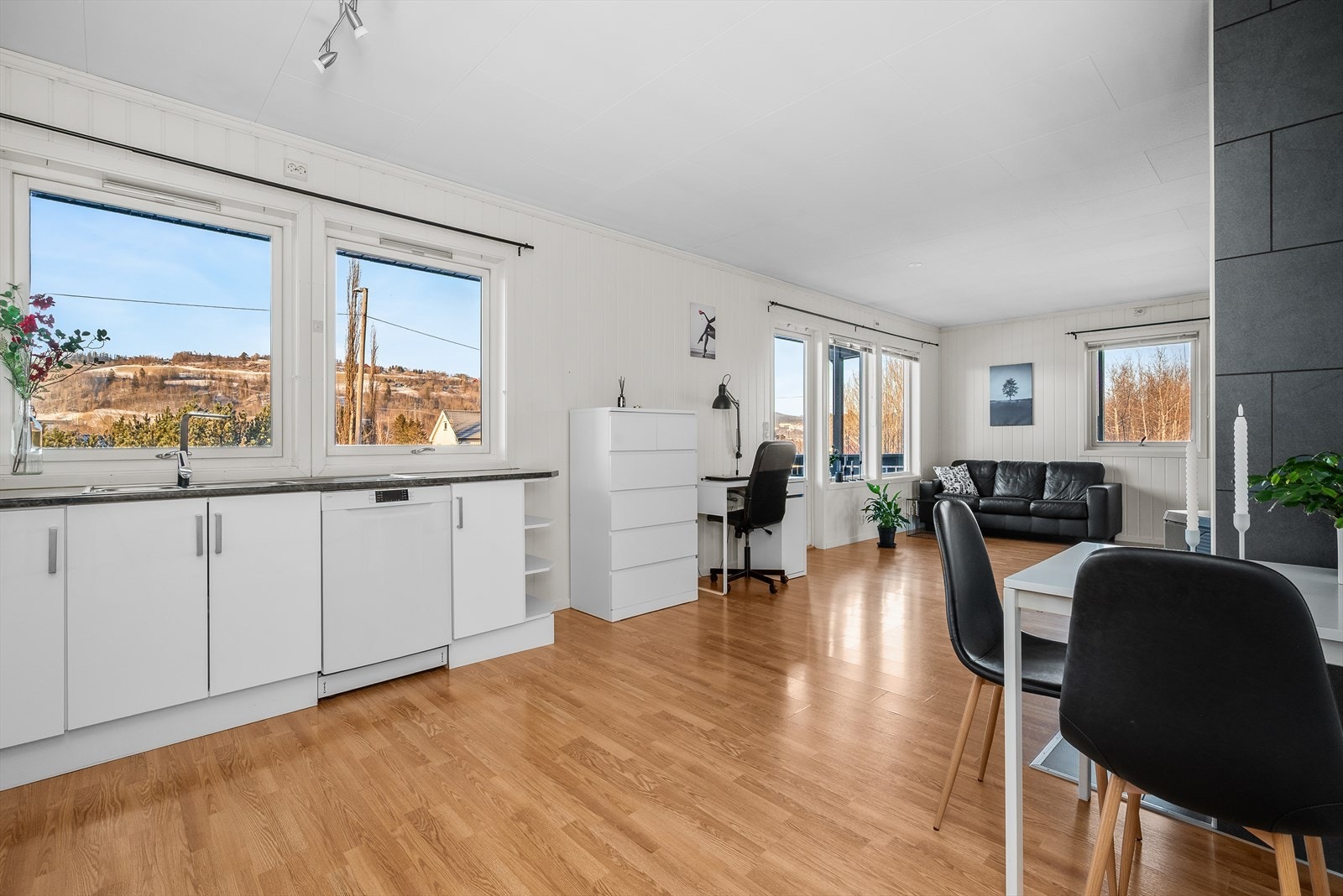 Meget romslig stue/kjøkkendel Galleribilde