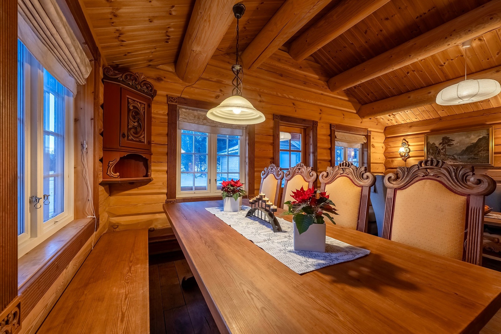 Man har plass til stort spisebord. Galleribilde