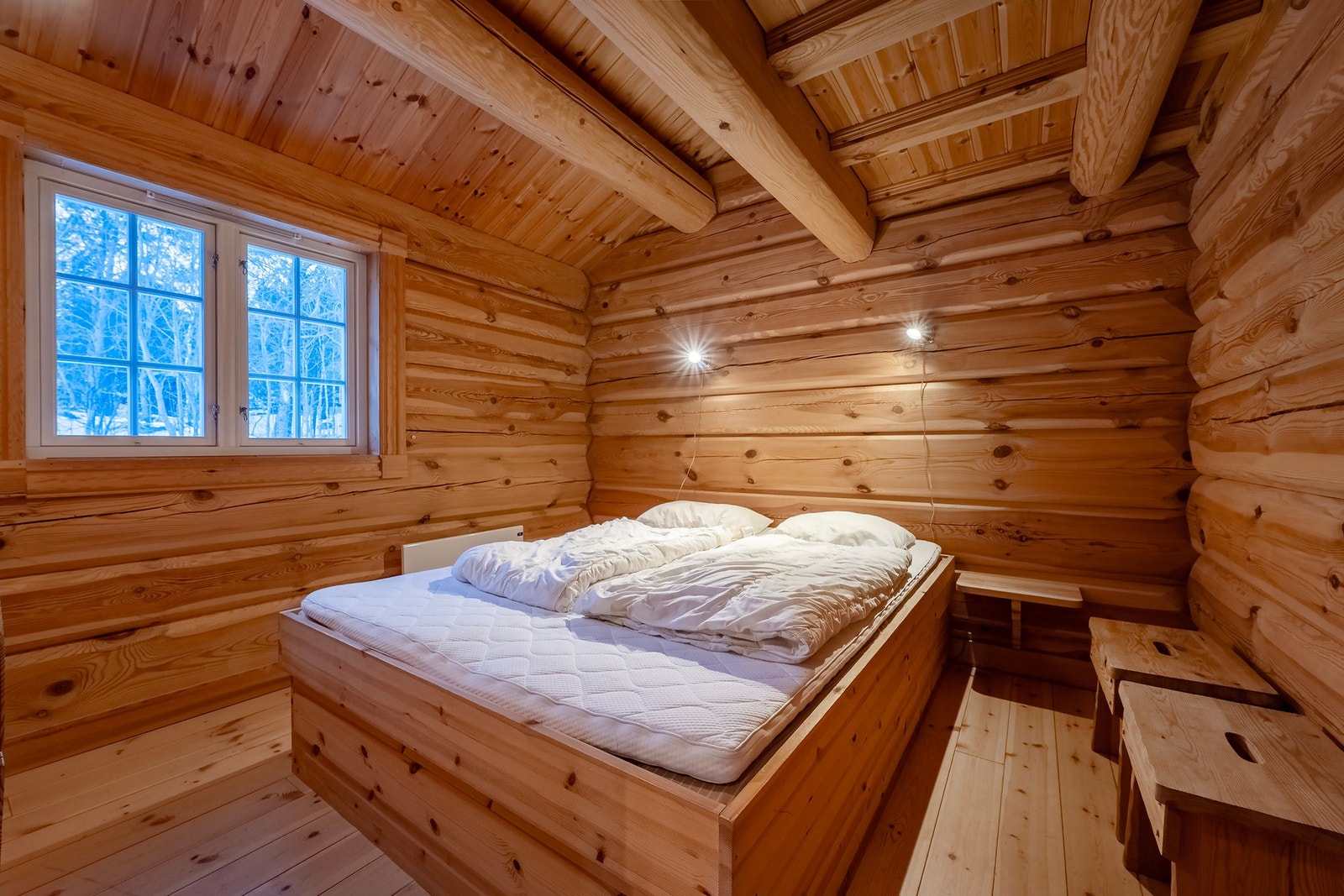 Begge soverom har Siljan furugulv. Galleribilde