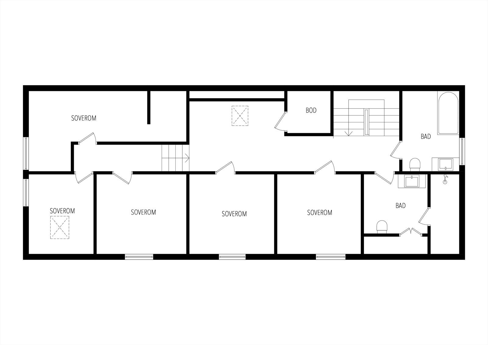 Plantegning 2.etg. Galleribilde