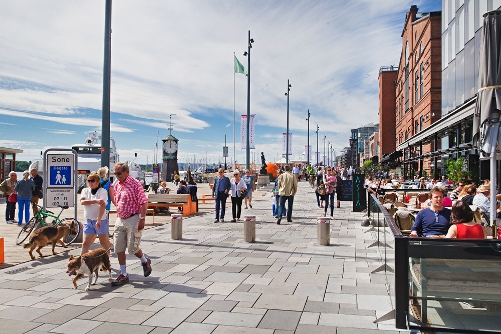 Aker Brygge. Galleribilde
