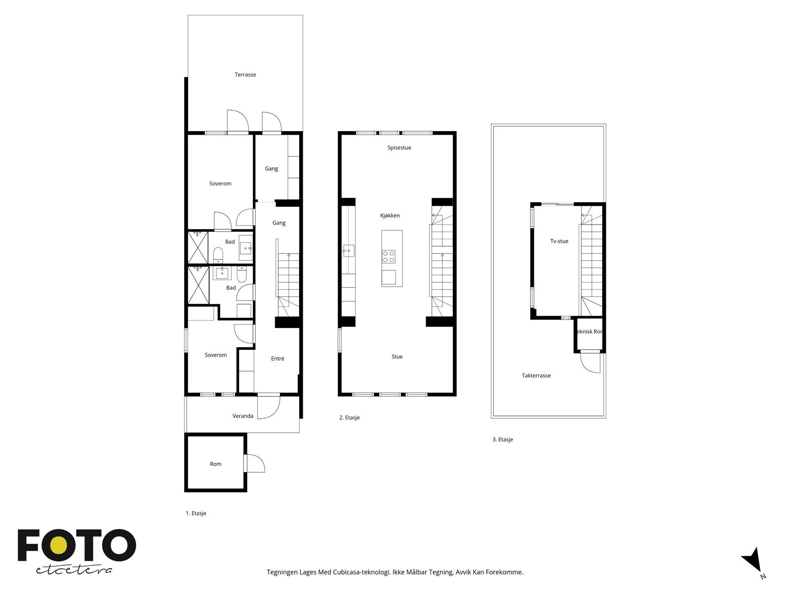 Alle etasjer. Veiledende plantegning - Ikke målbar Galleribilde