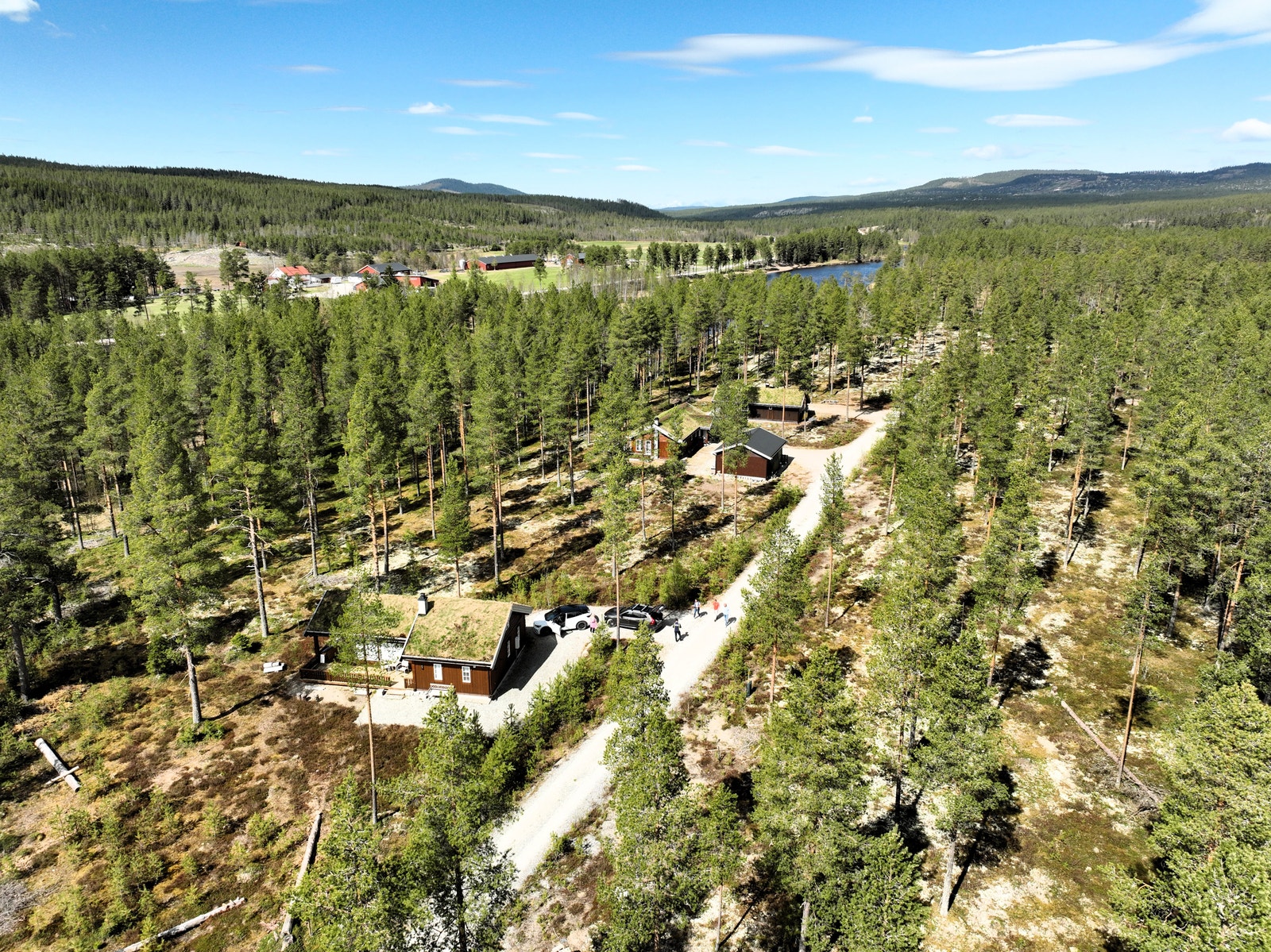 Dronebilde over tomtefeltet - nedre felt Galleribilde