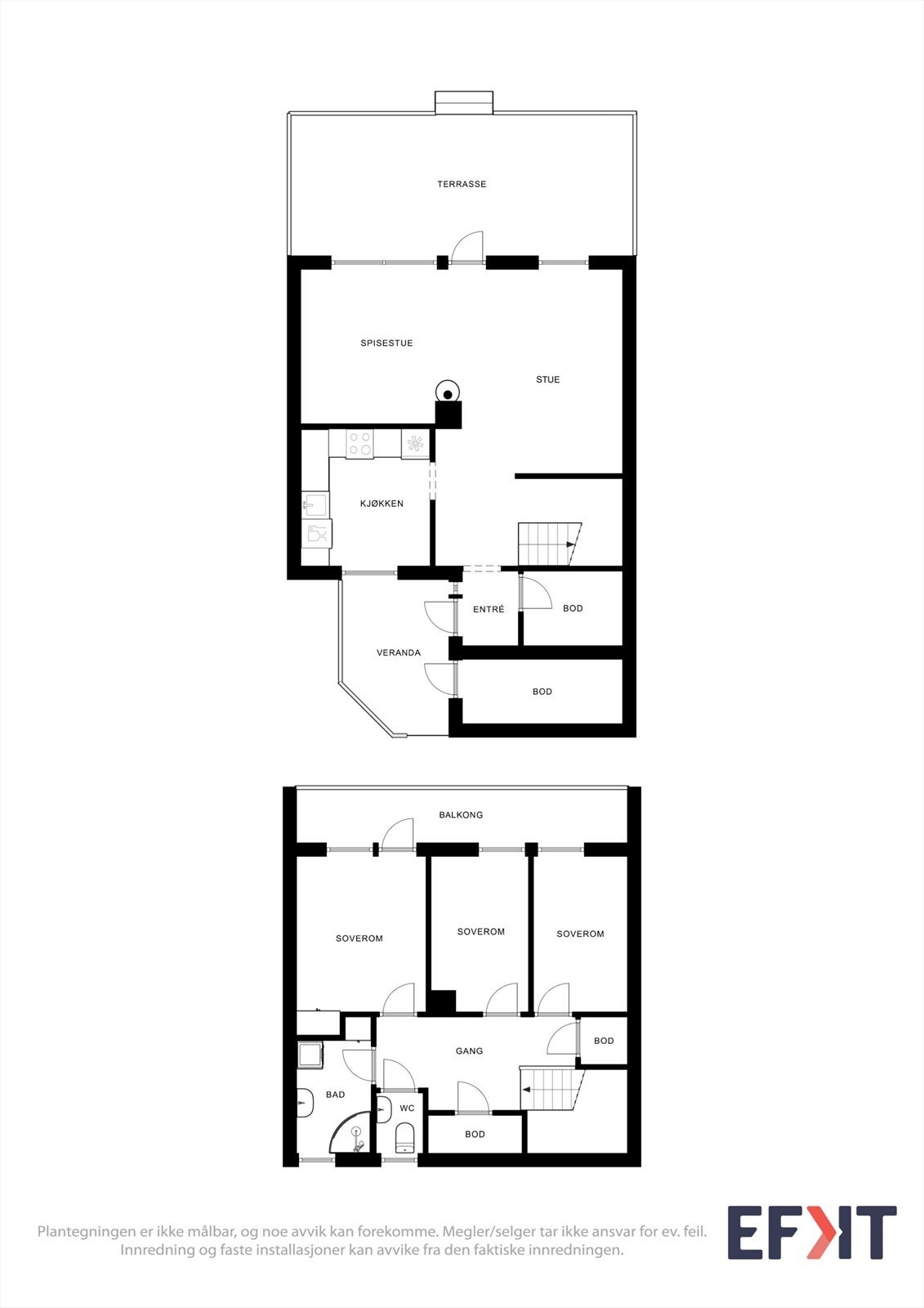 Boligen går over to plan med en smart planløsning som skiller sosiale og private soner. Galleribilde