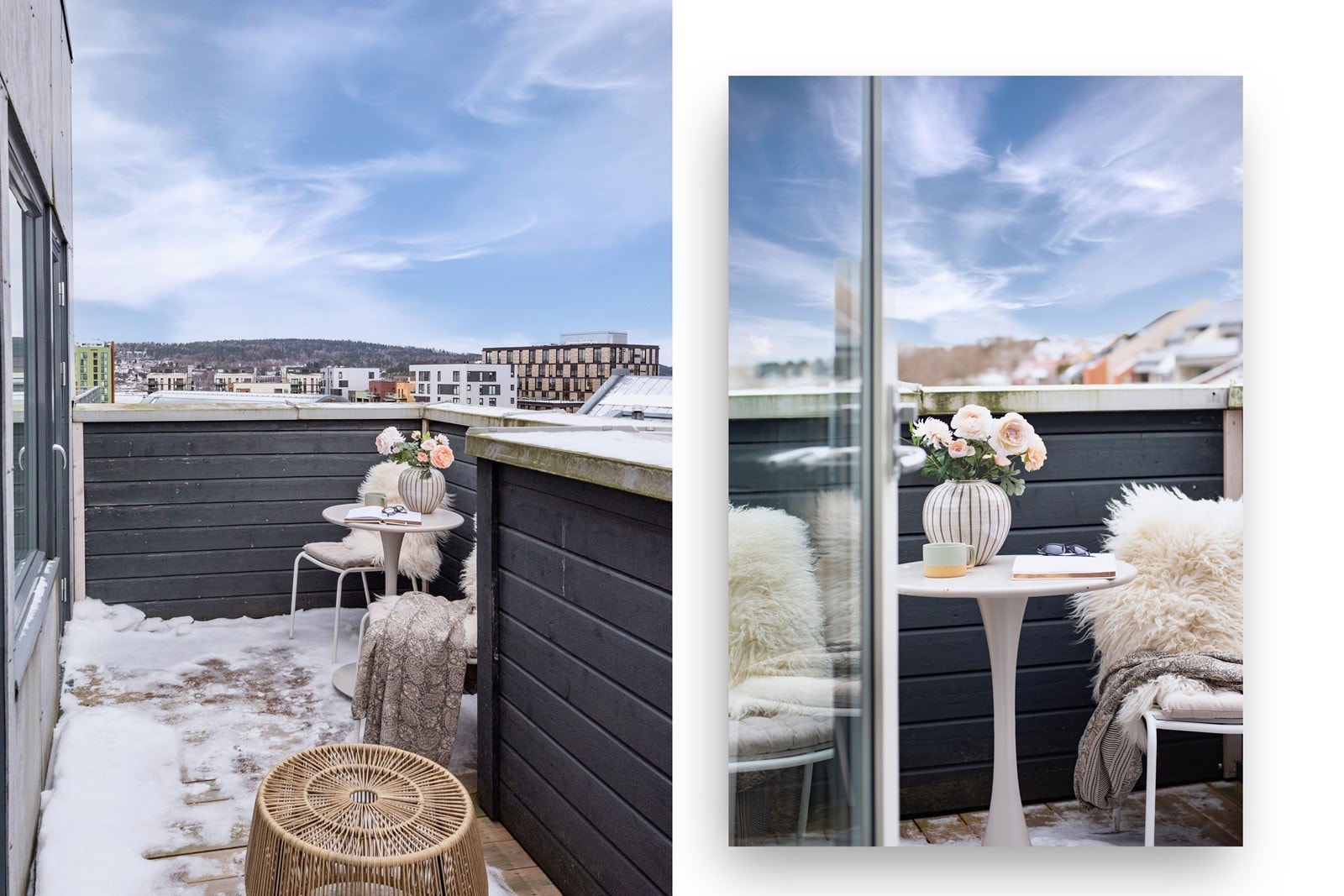 Balkongen er på 8 kvm. Galleribilde