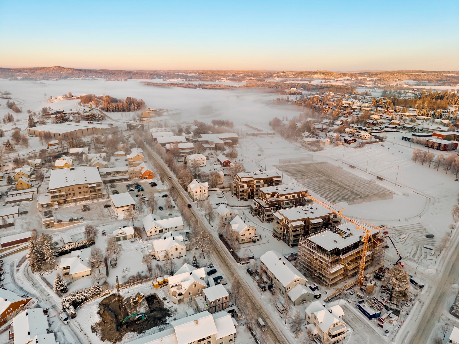 Drone vinter. Galleribilde