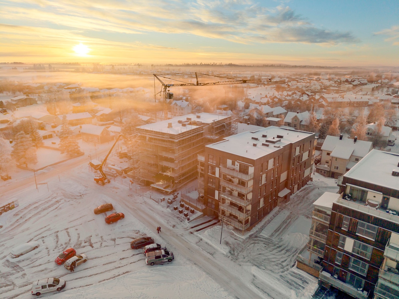 Drone vinter. Galleribilde