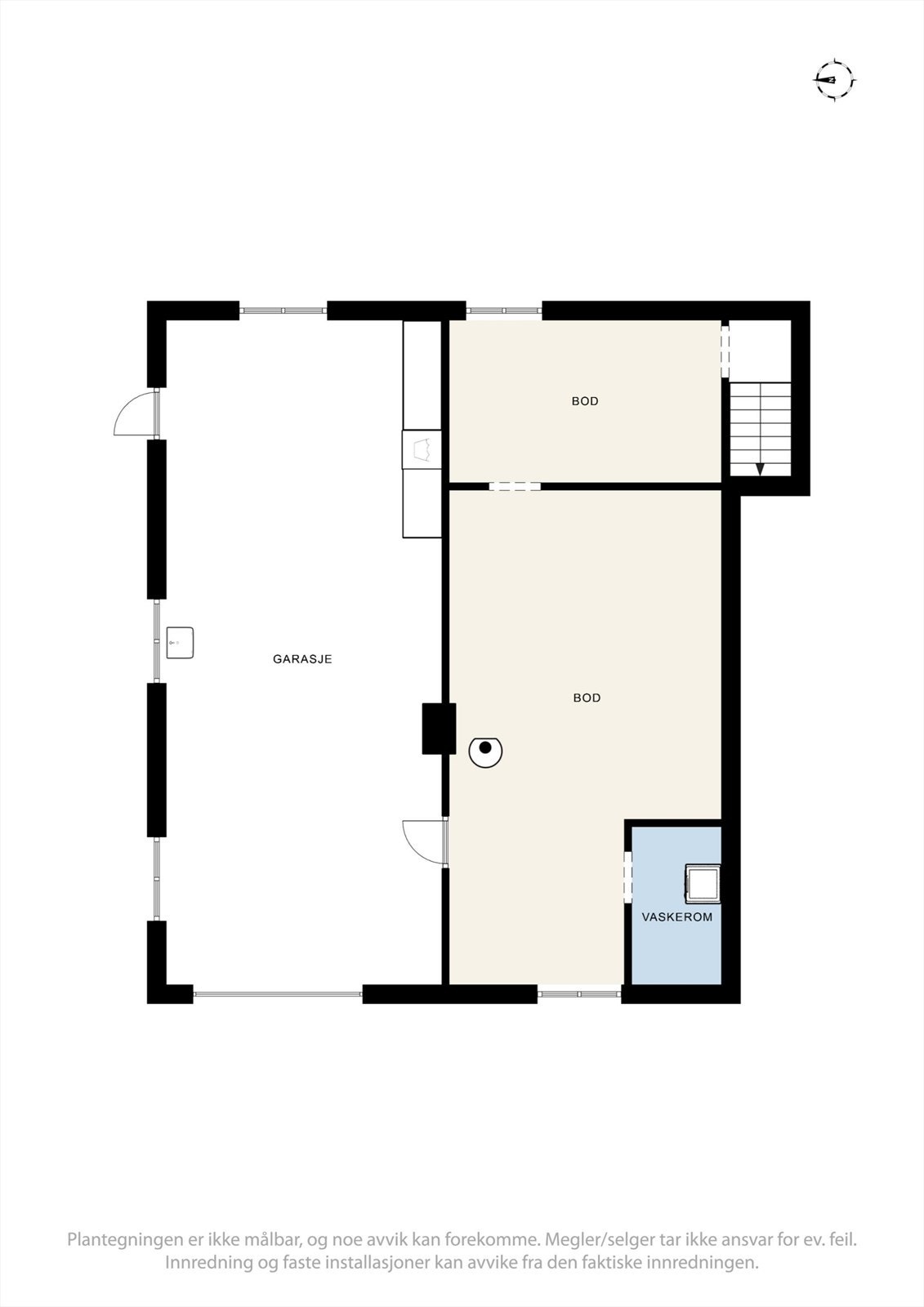 Plantegning sokkeletasje - Søndre Vestsidaveg 379. Galleribilde