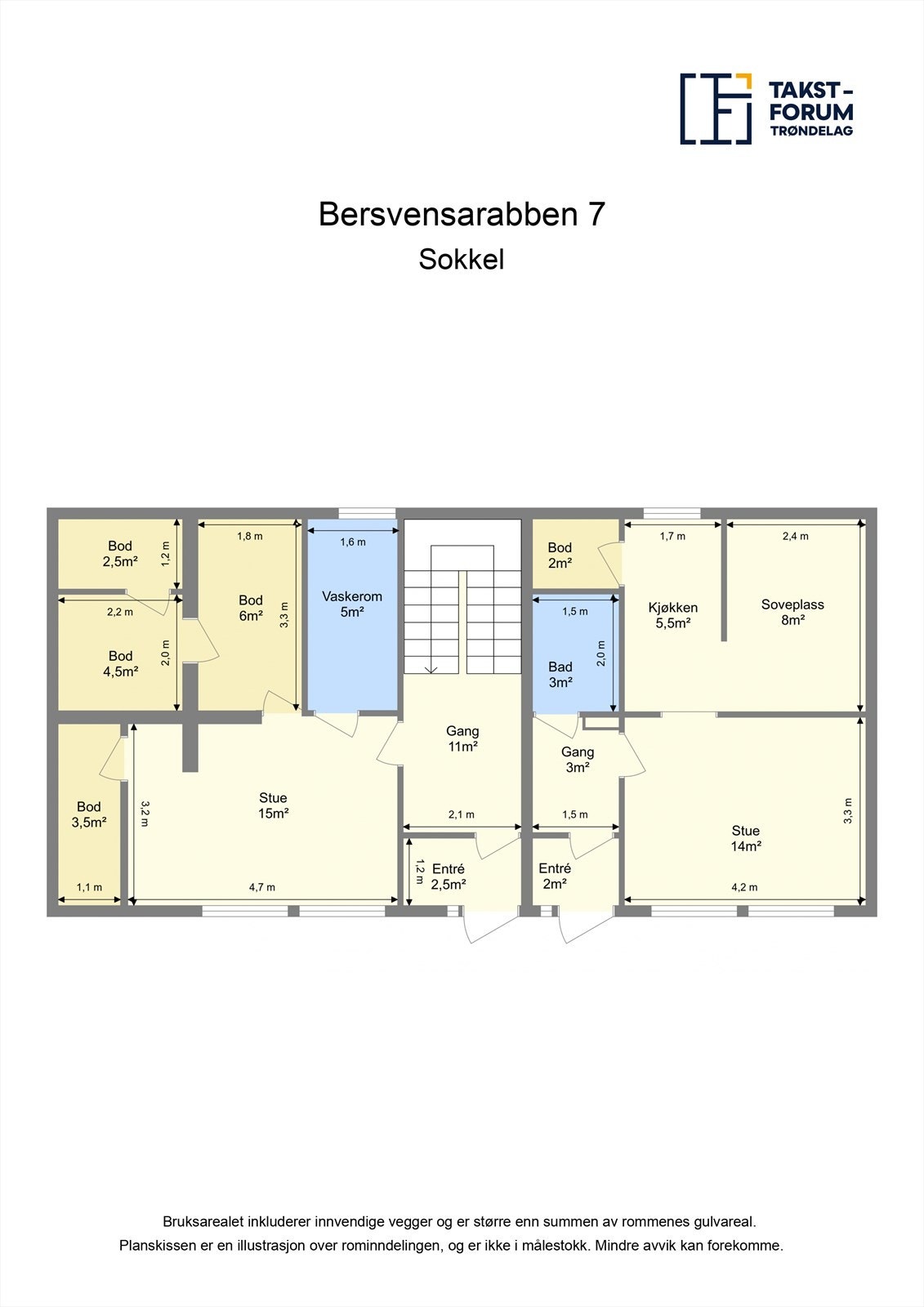 Planskisse sokkel. Galleribilde