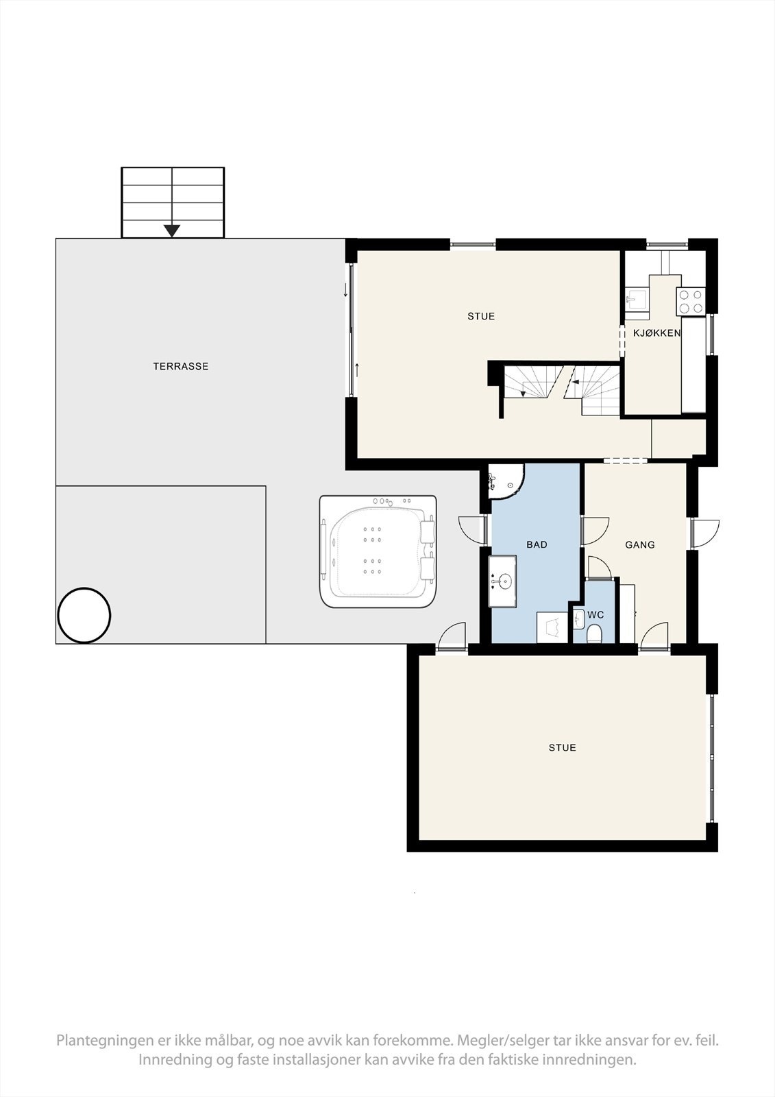 Plantegning for 1. etasje. Galleribilde