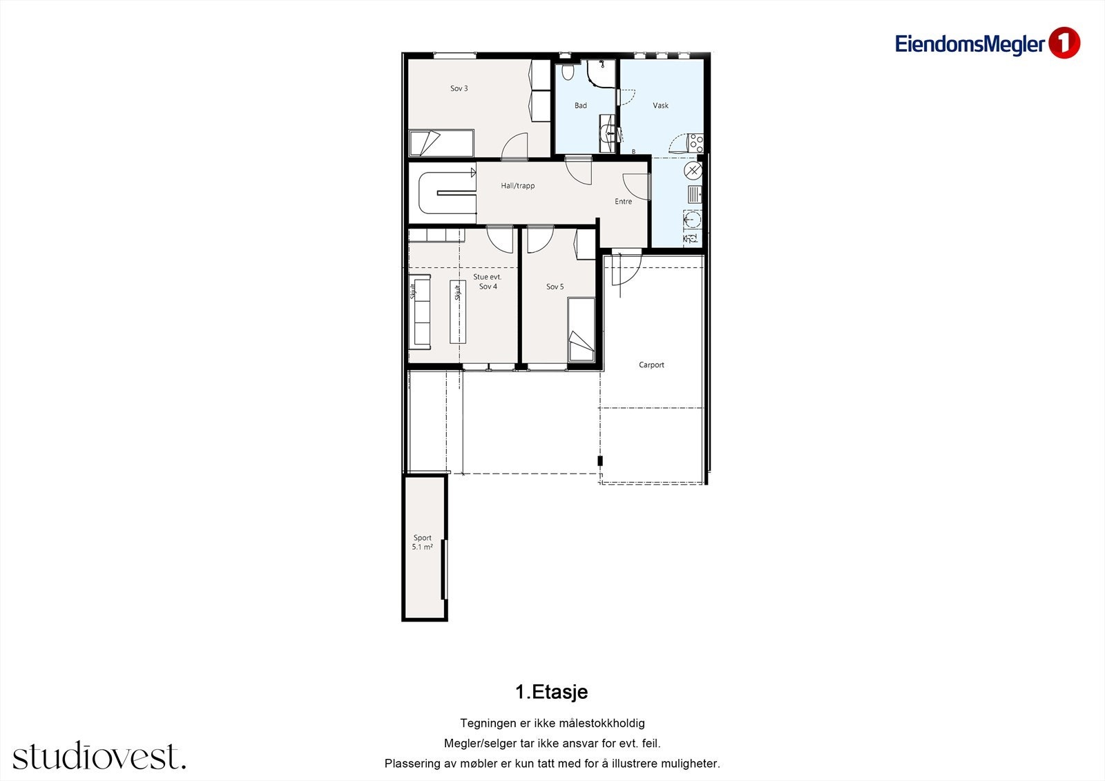 Planskisse 1.etasje Galleribilde