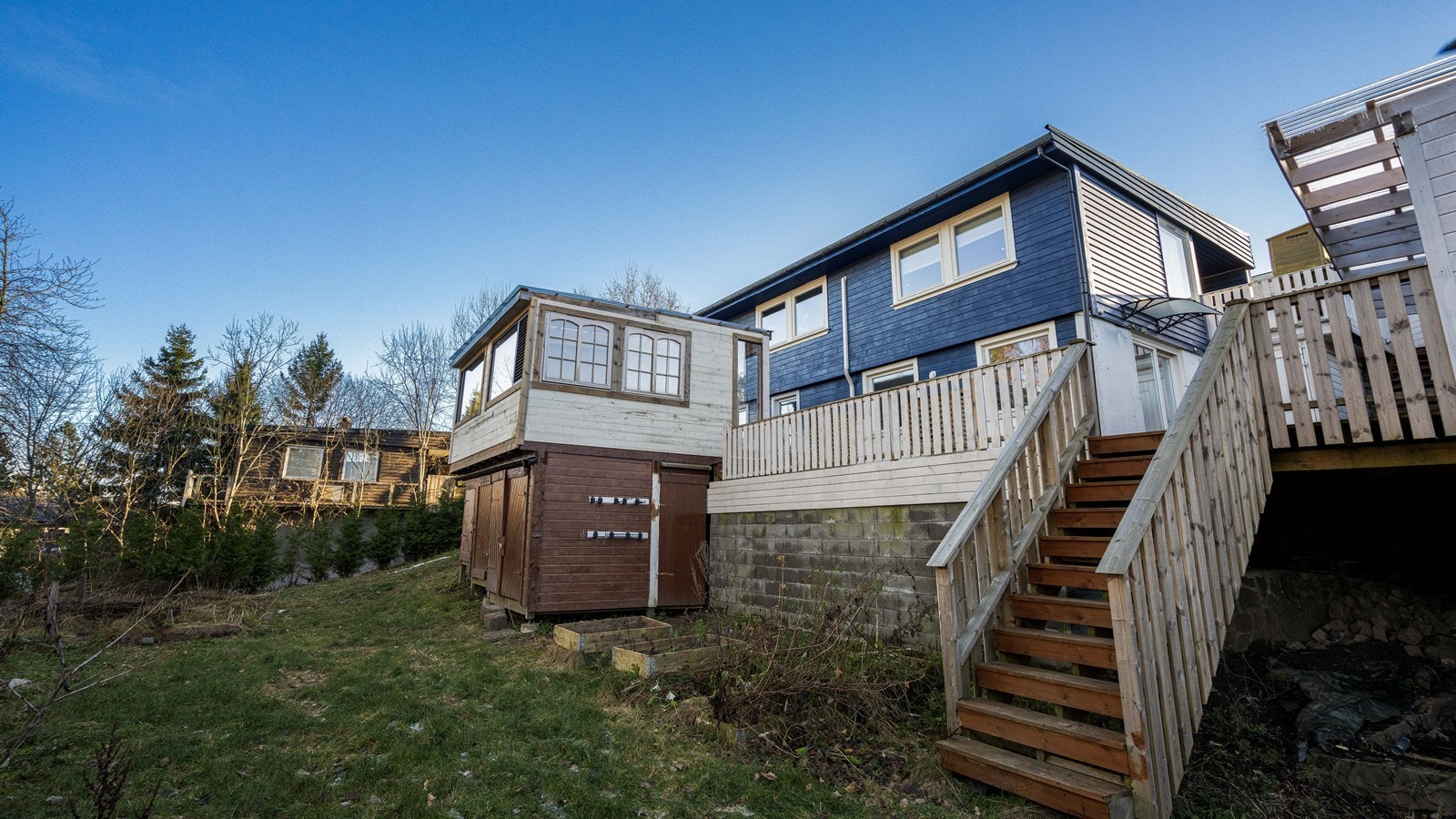 Uteområdet byr på flere nivåer og gode muligheter for videre utvikling. Galleribilde