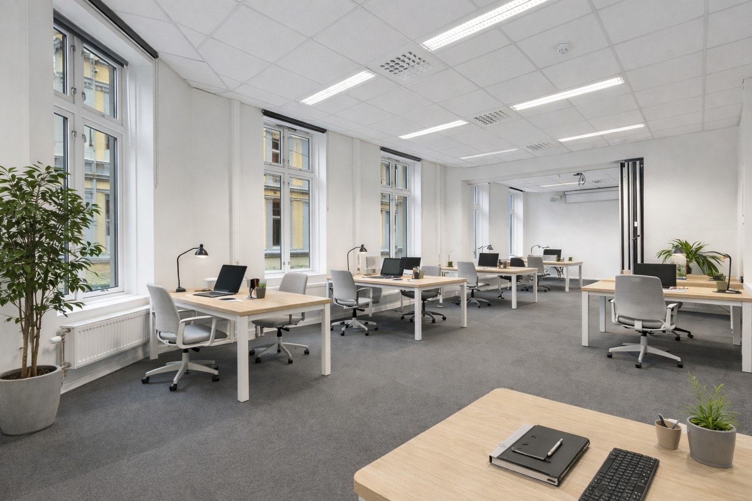 Illustrasjons ved hjelp av Ai bilde som viser hvordan lokalet kan innredes. Galleribilde