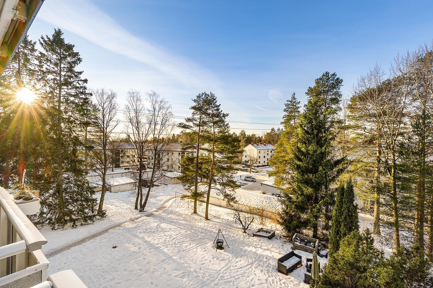 Nydelig utsikt fra balkongen Galleribilde