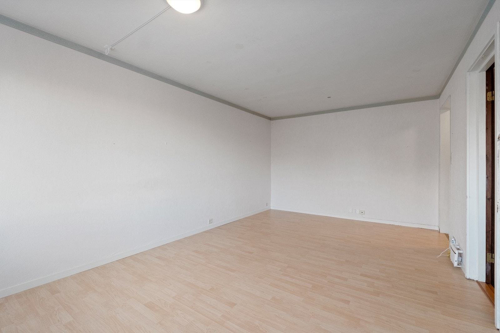 Romslig stue med plass til både sofa- og spisegruppe Galleribilde