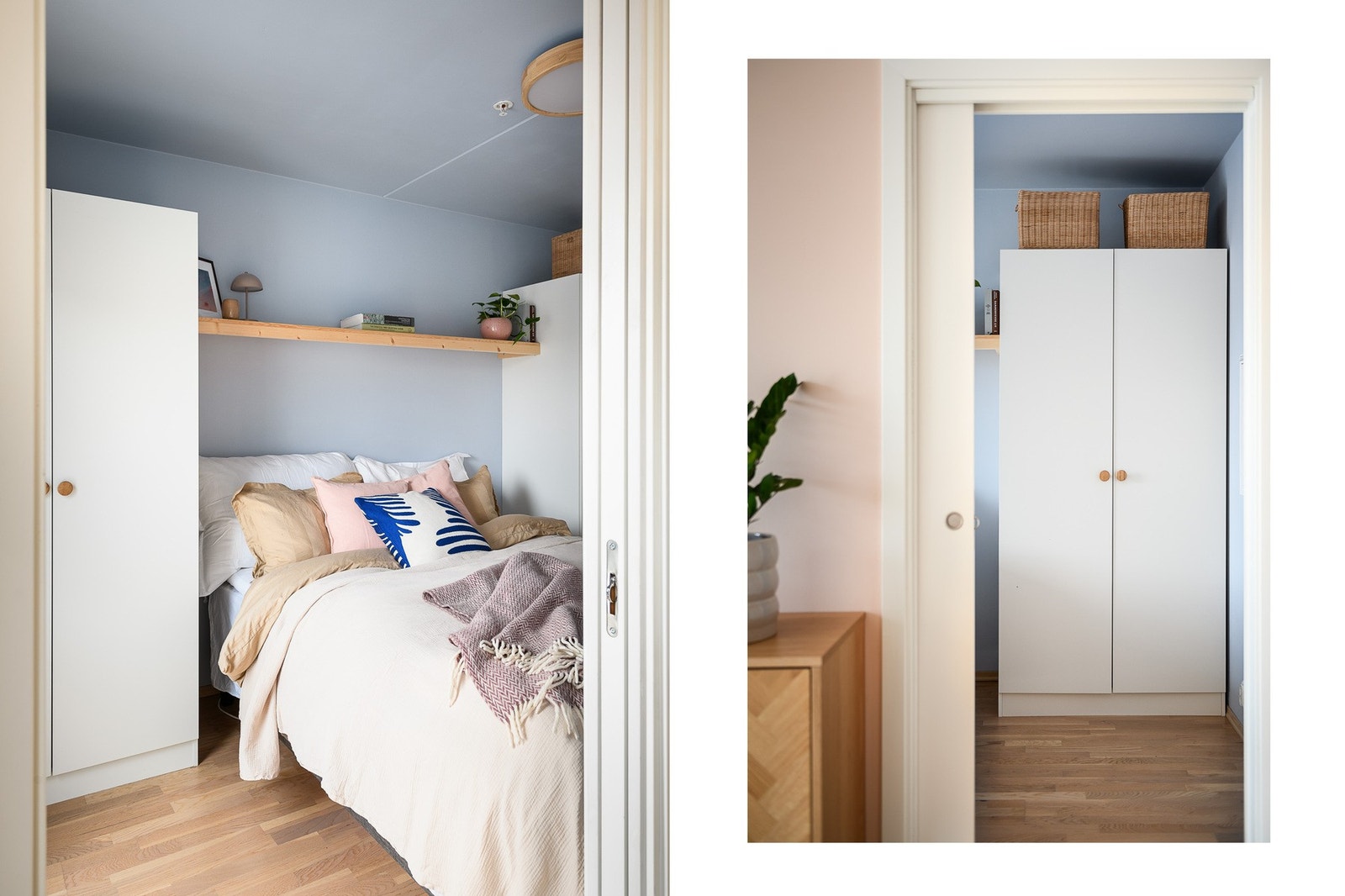 Godt med garderobeskap på begge sider av sengen. Galleribilde