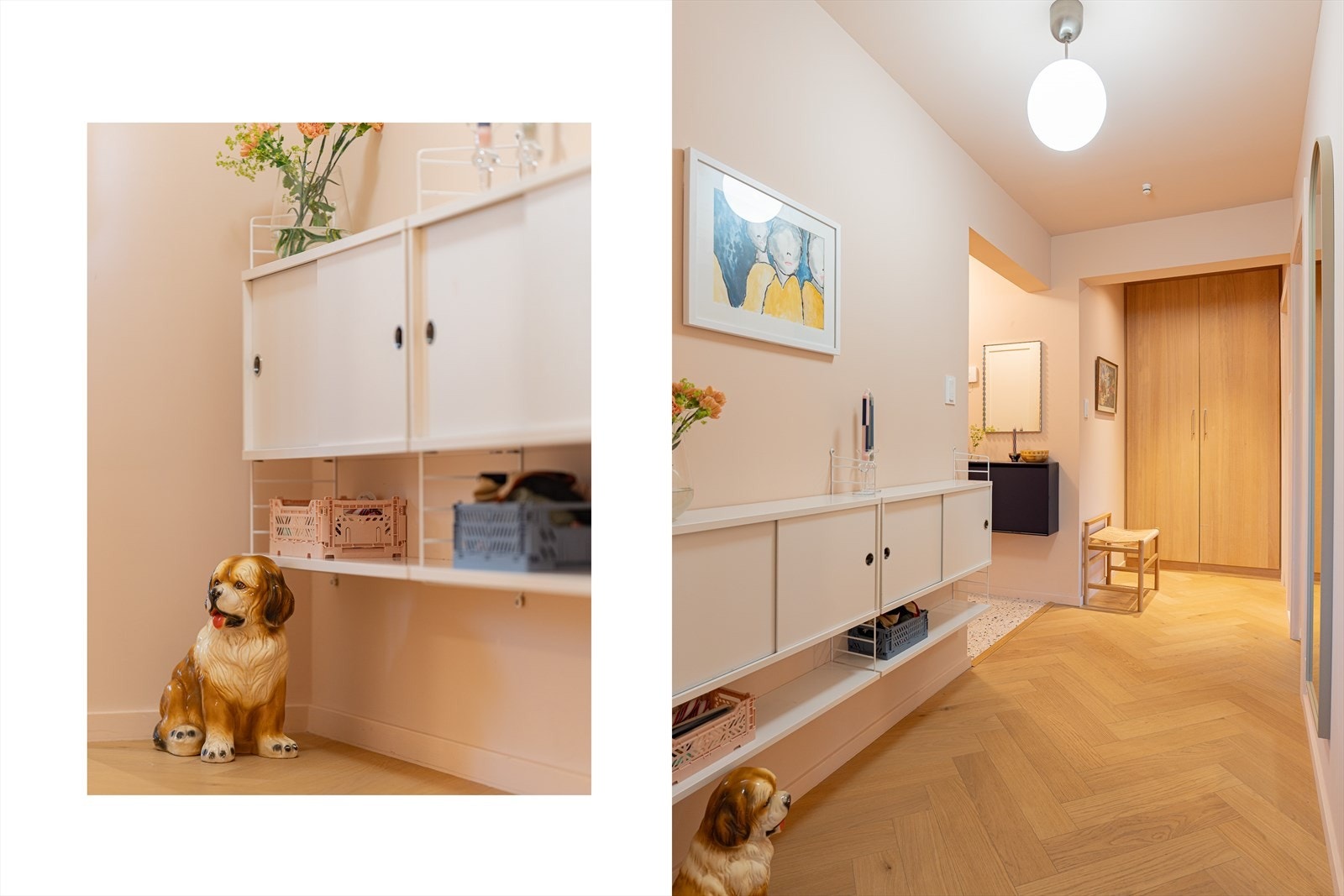 Elegant gang mellom de øvrige rommene. Galleribilde