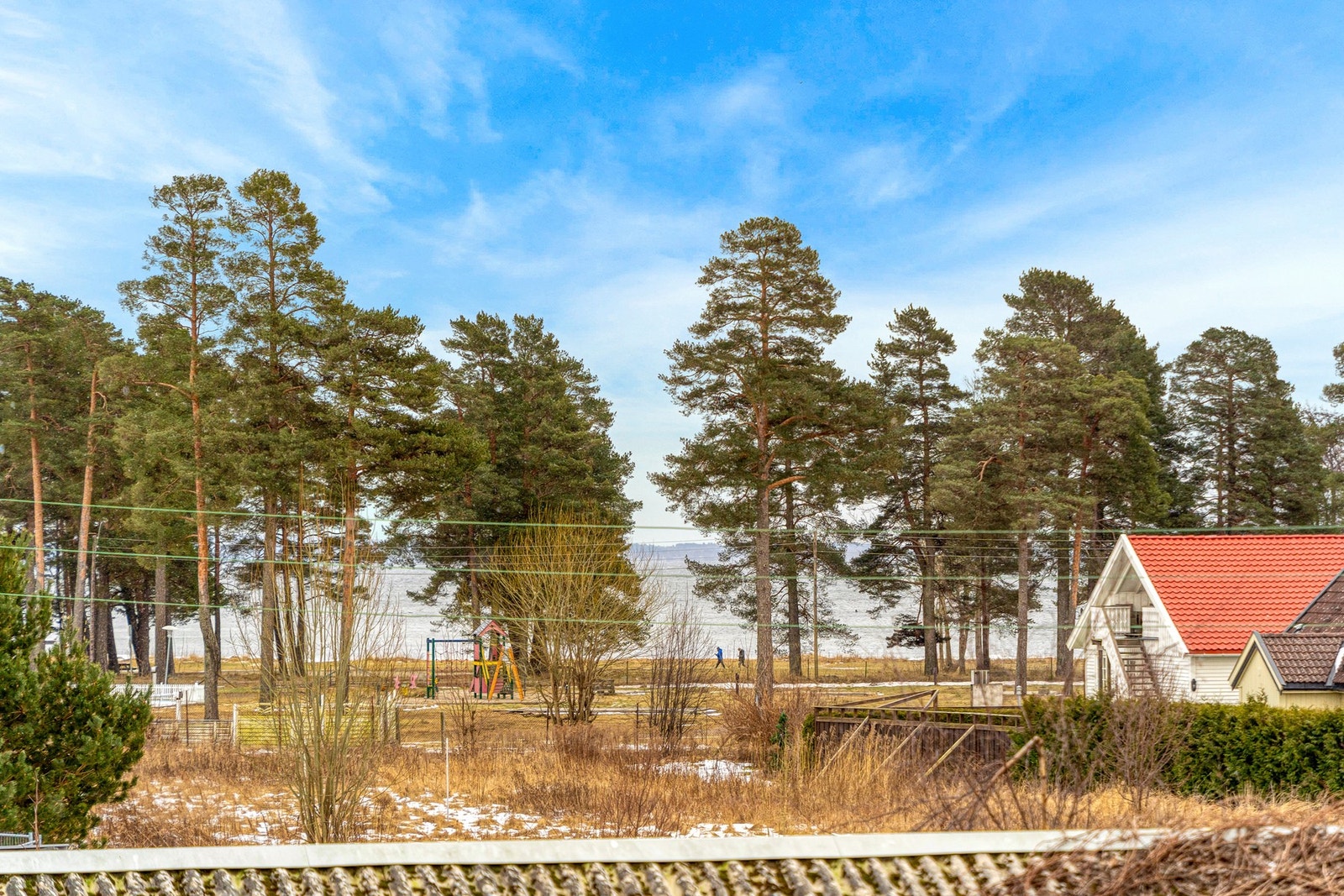 Hyggelig utsikt fra balkongen Galleribilde