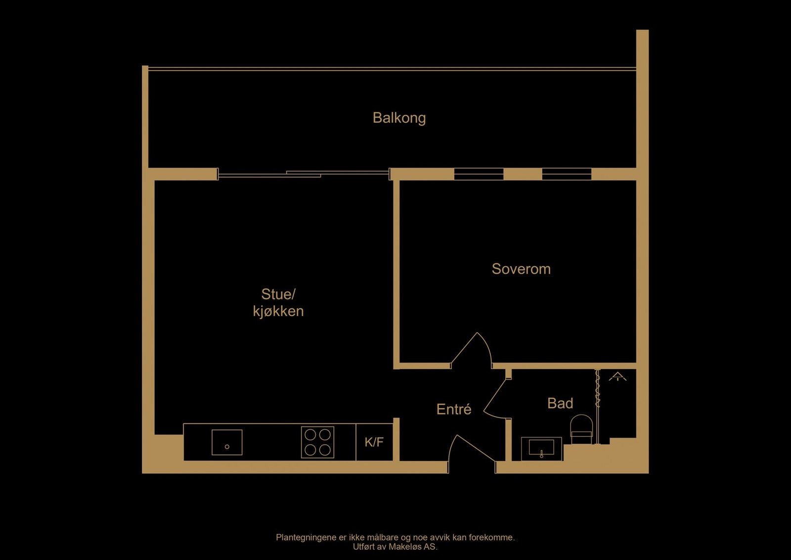Plantegning - ikke målbar, avvik kan forekomme Galleribilde