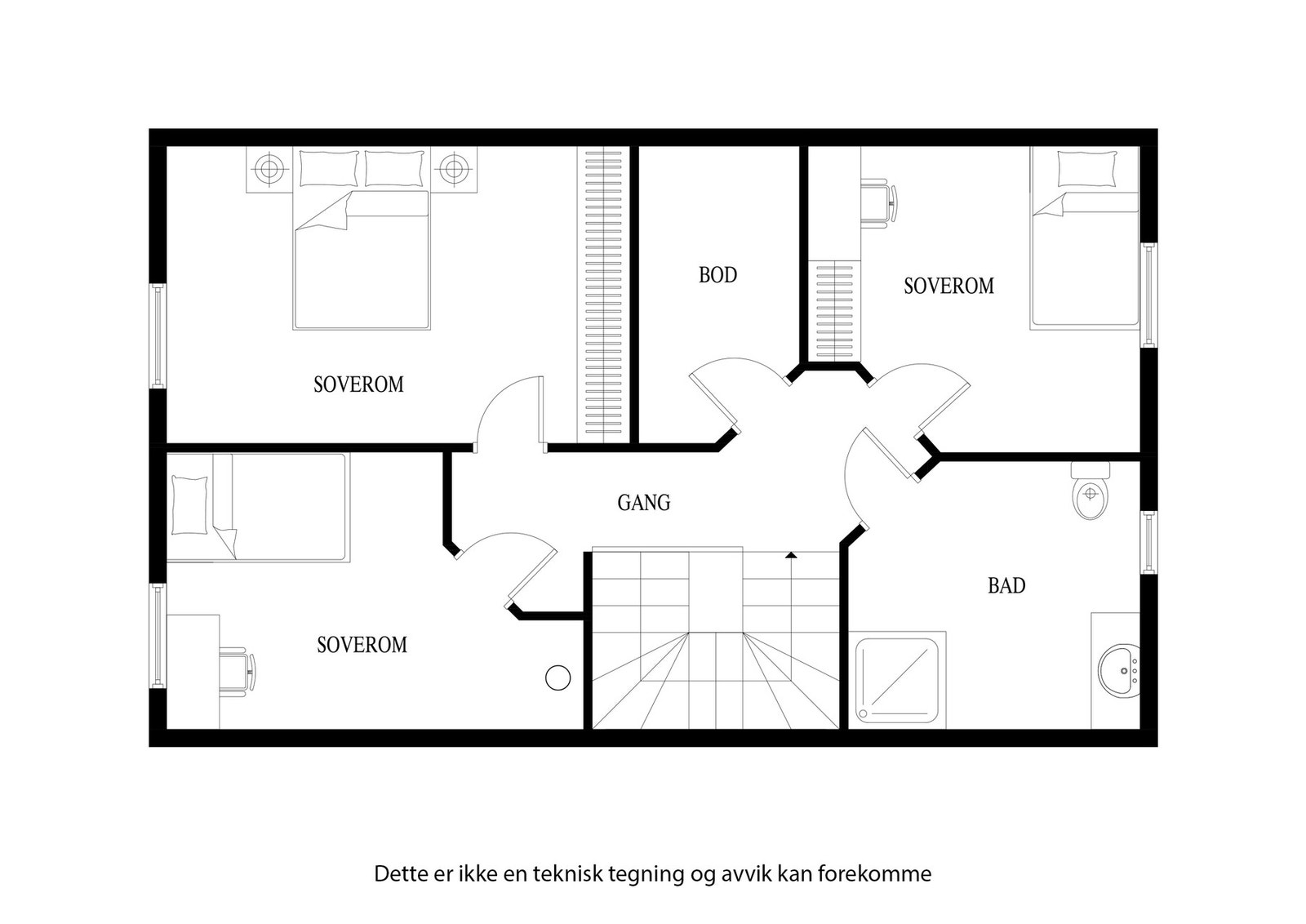 Plantegning 2. etasje Galleribilde