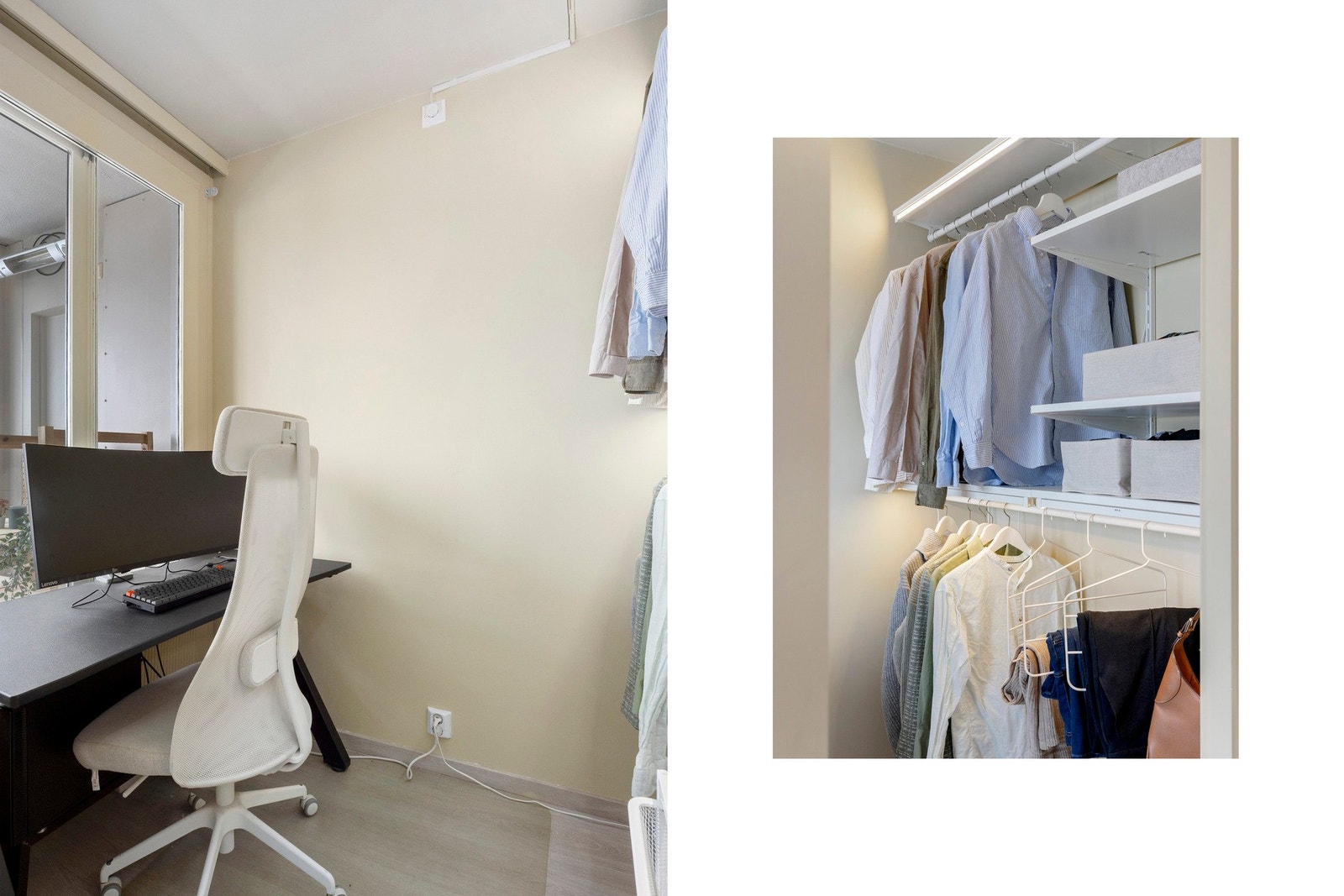 Boligen byr på et disponibelt rom som kan brukes som alkove eller arbeidsrom - alt etter behov. Nåværende eier har benyttet rommet som sovealkove tidligere, og her har det vært plass til en seng. Galleribilde