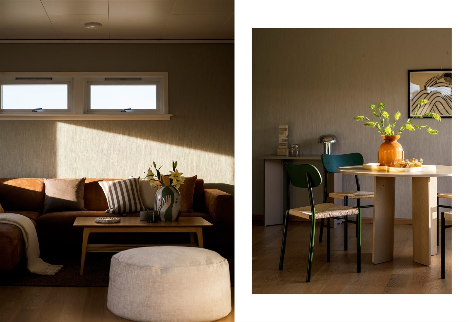 Nydelig lys slippes inn gjennom store vinduer Galleribilde