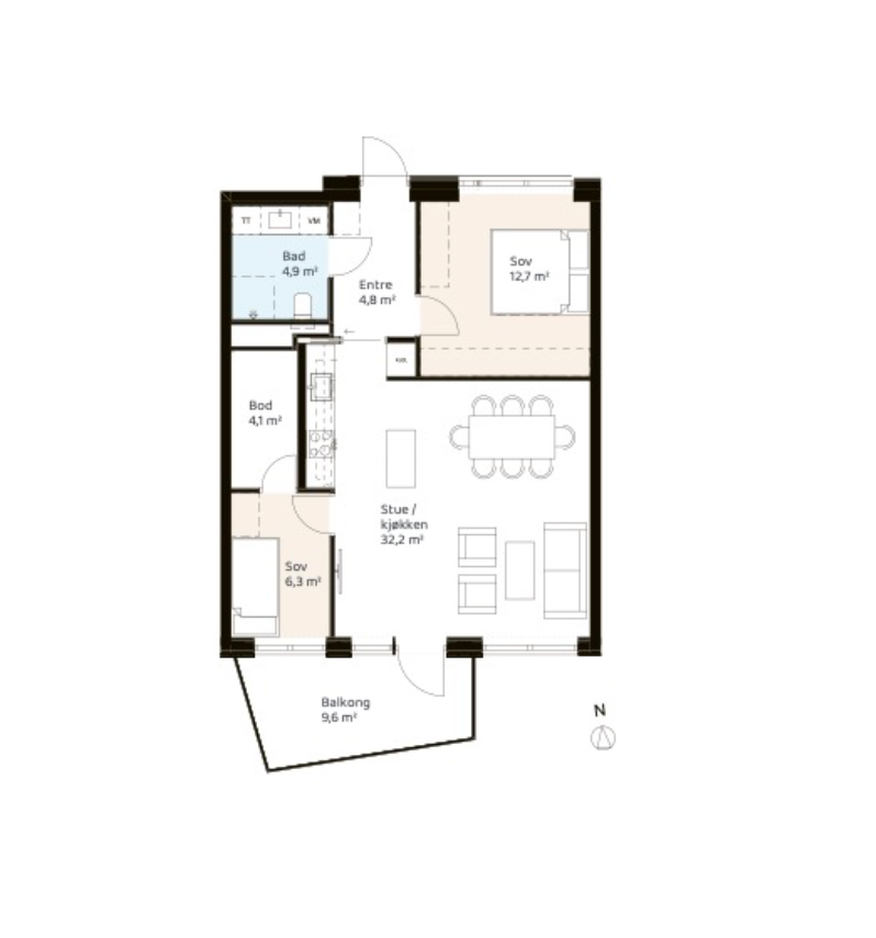 plantegning 5. etasje Galleribilde