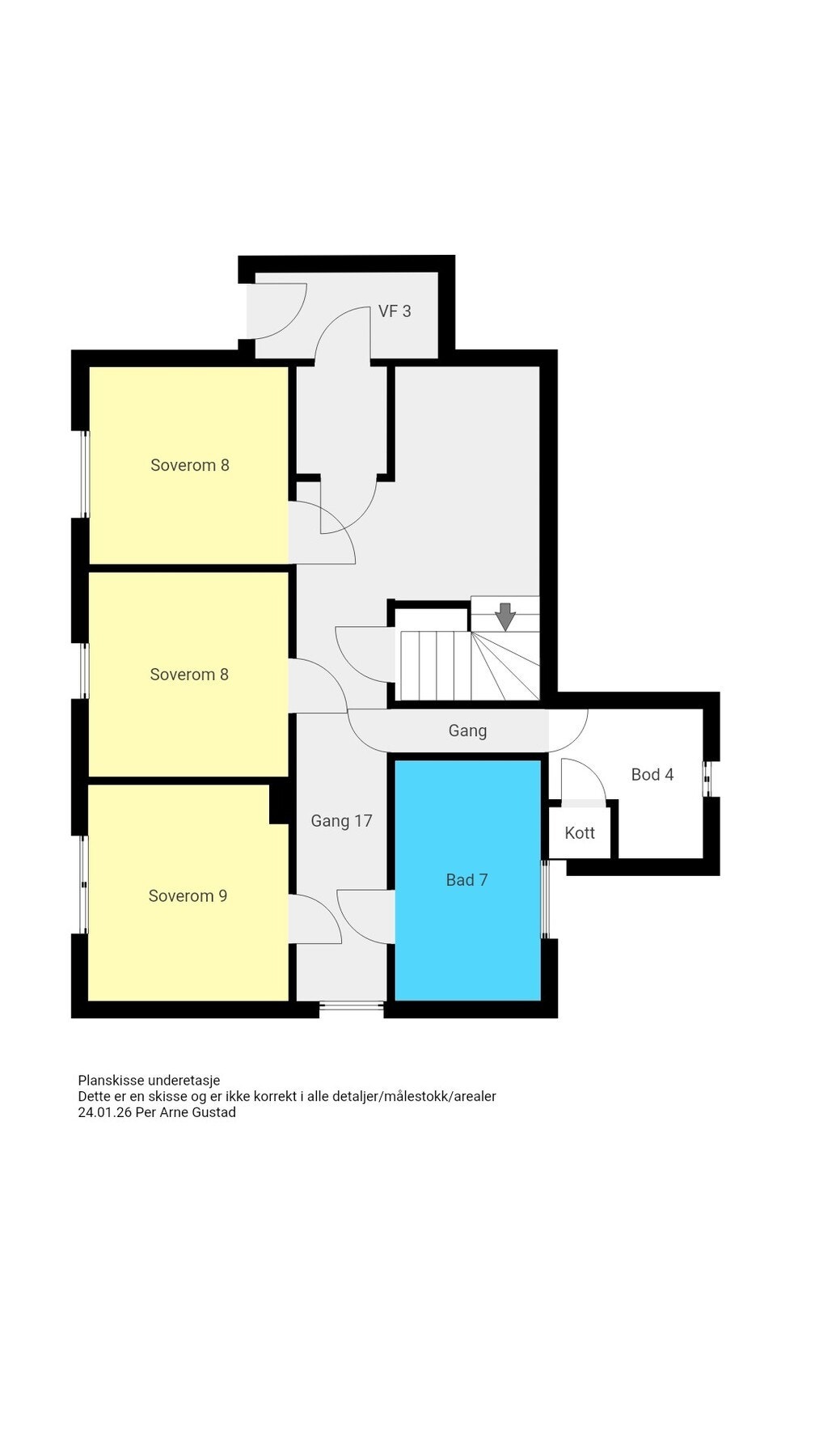 Planskisse - Underetasje Galleribilde
