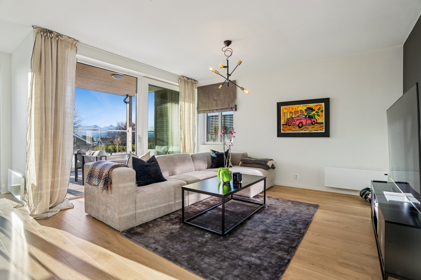 Fra stuen er det utgang til markterrassen. Galleribilde