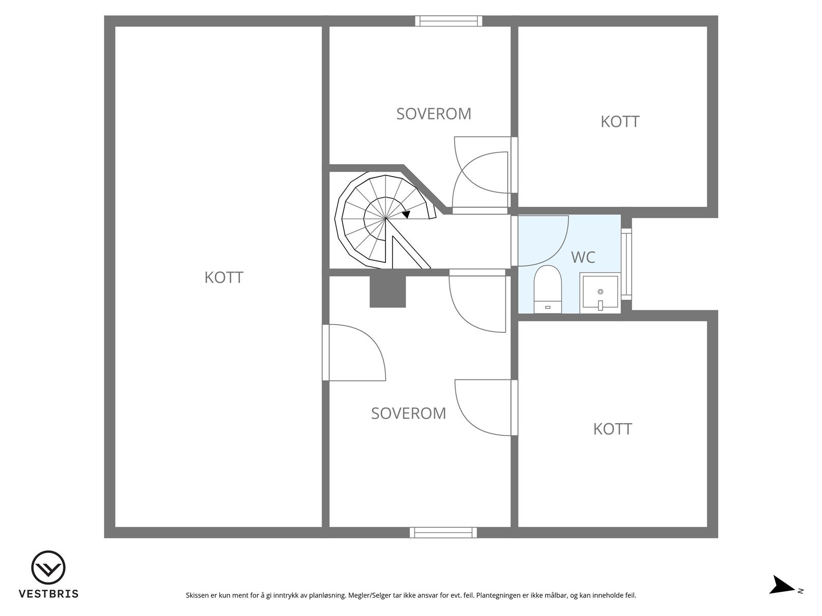 Planløsning loft. Galleribilde