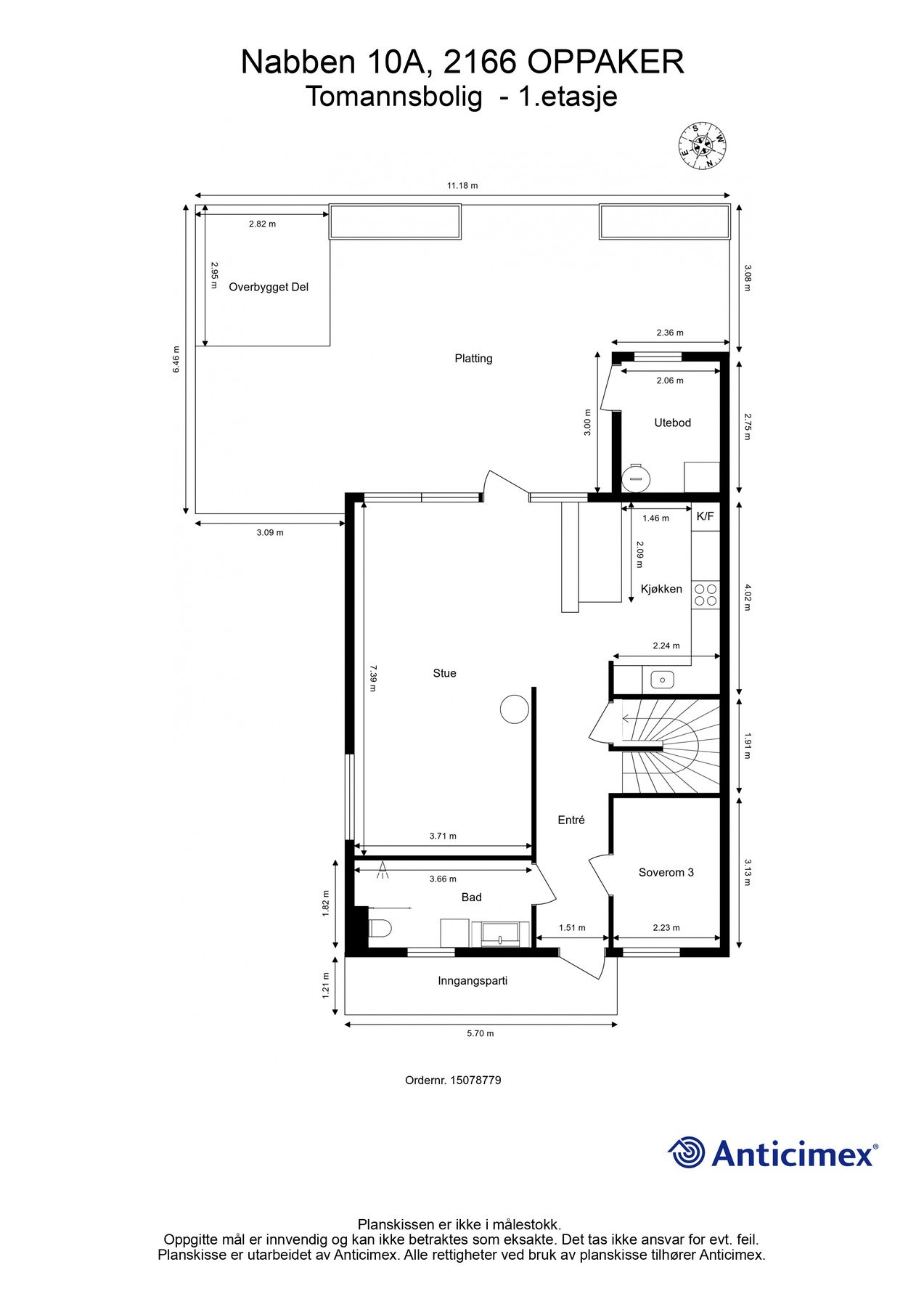 Planskisse 1. etg. Galleribilde