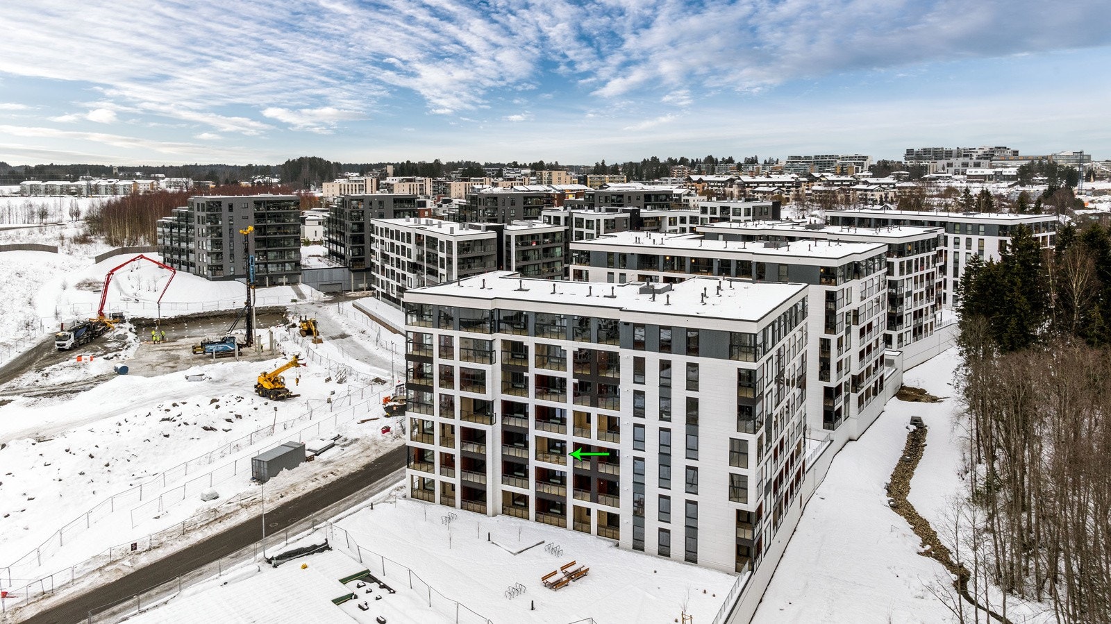 Leiligheten har en god internbeliggenhet i bygget Galleribilde