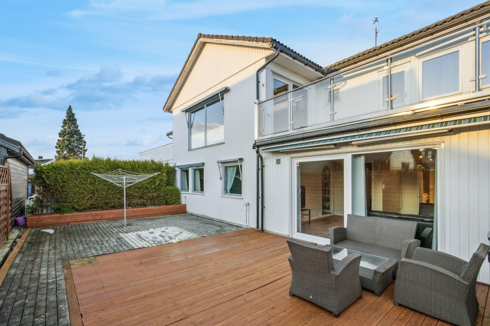 Flott stor privat terrasse Galleribilde