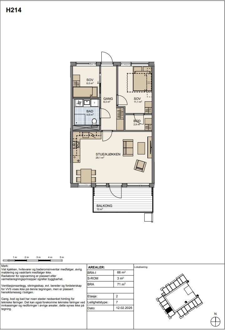 Plantegning H214 Galleribilde