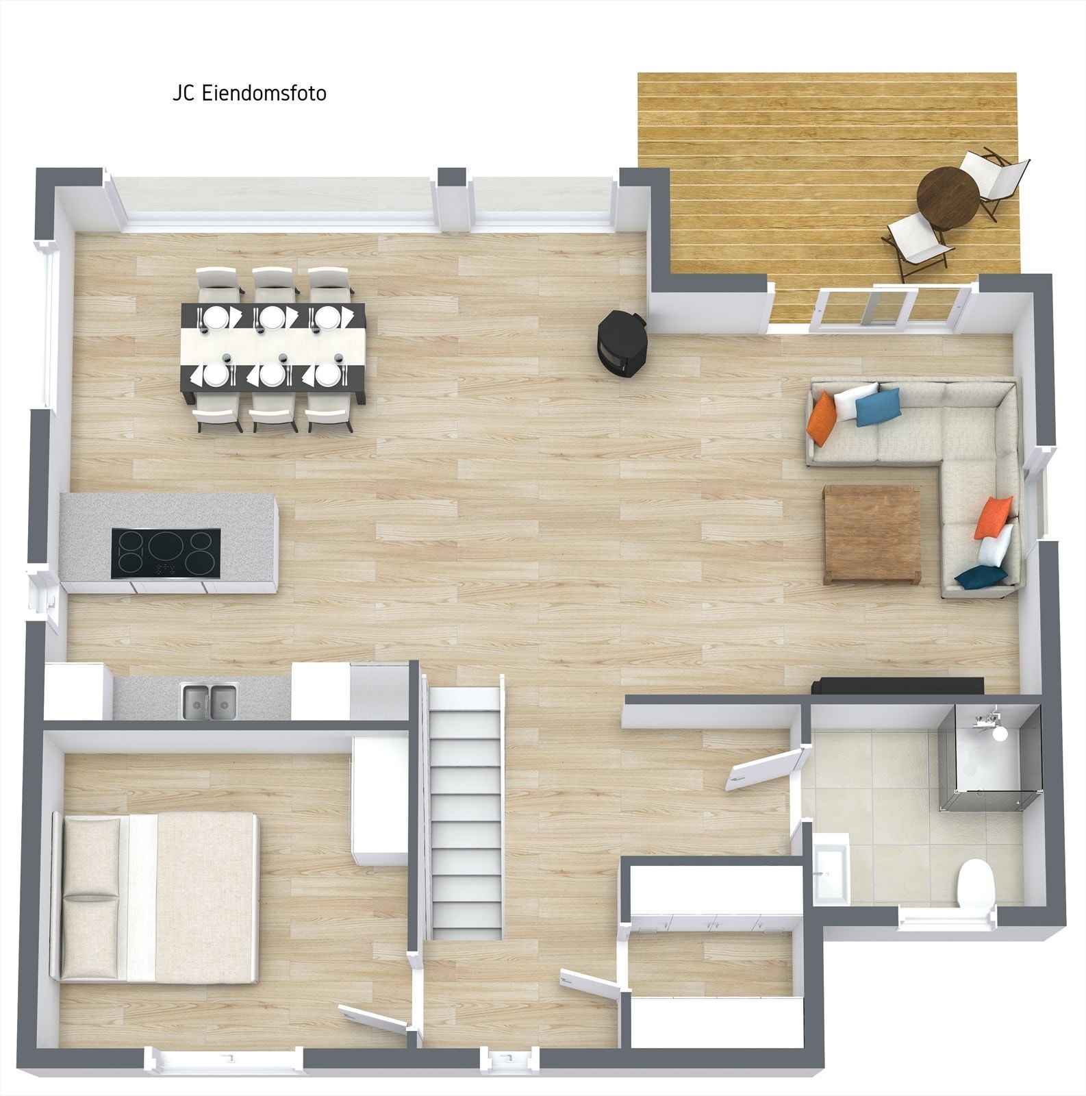 3 D plantegning 2.etasje Galleribilde