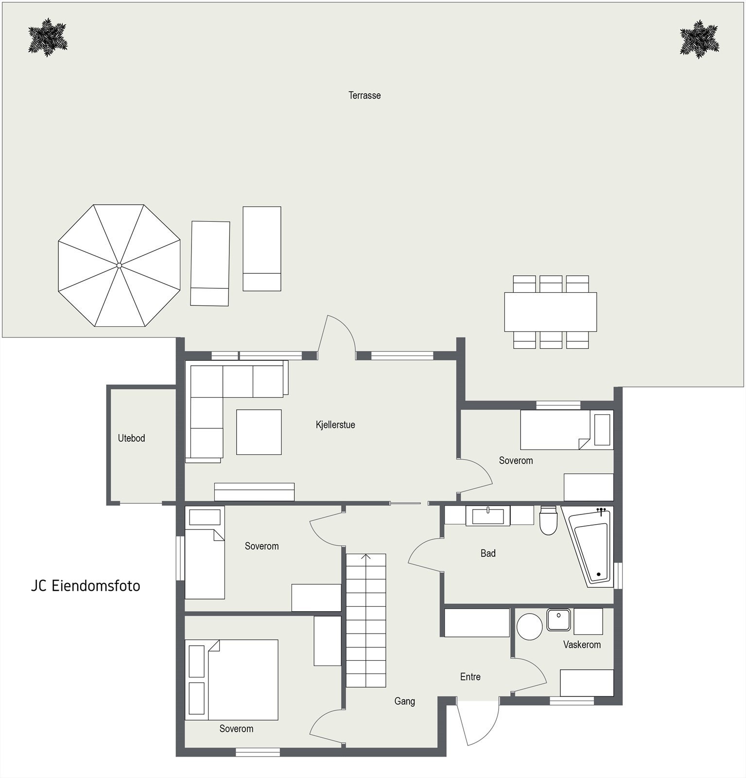 2 D plantegning 1. etasje Galleribilde