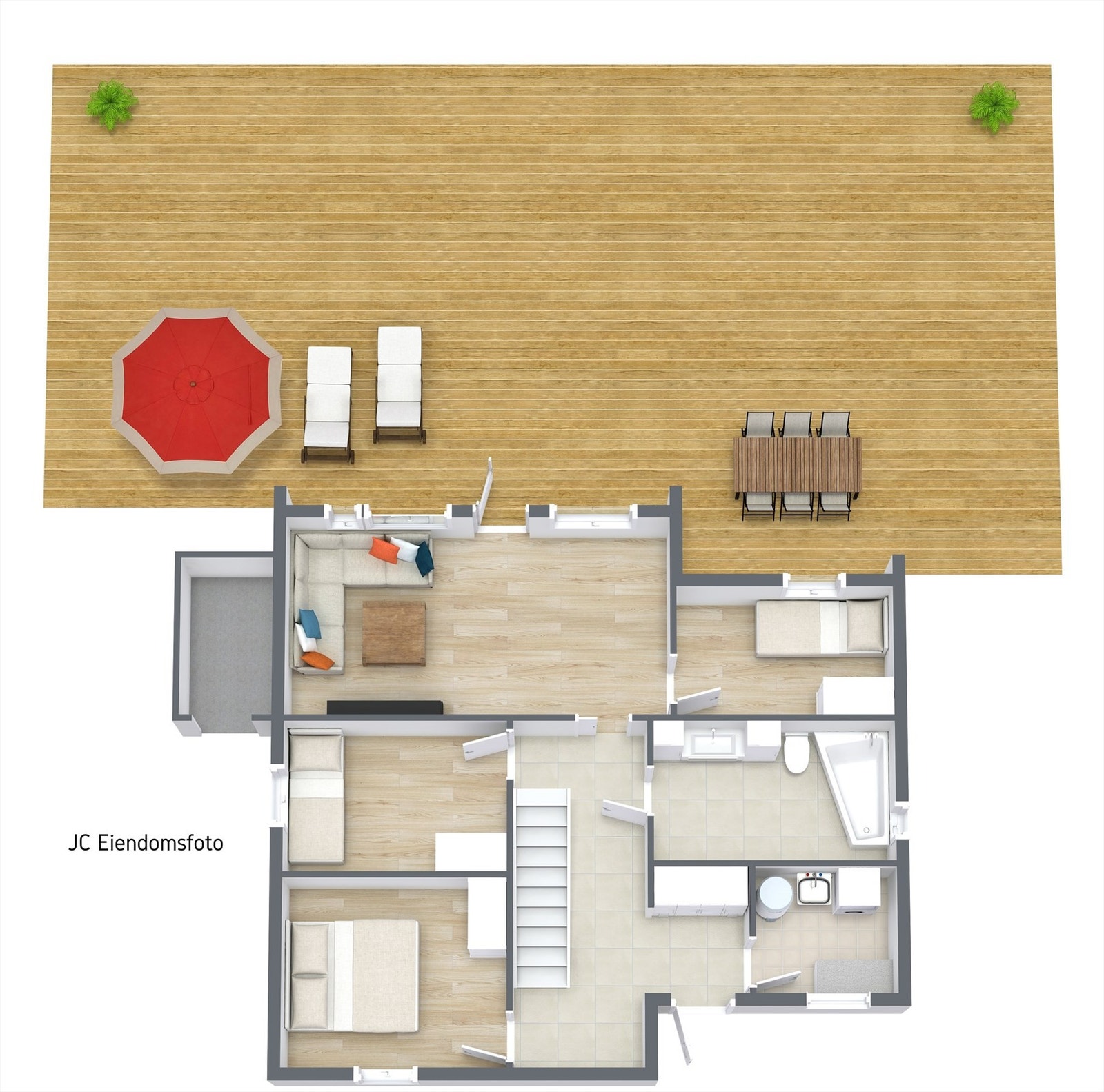 3 D plantegning 1.etasje Galleribilde