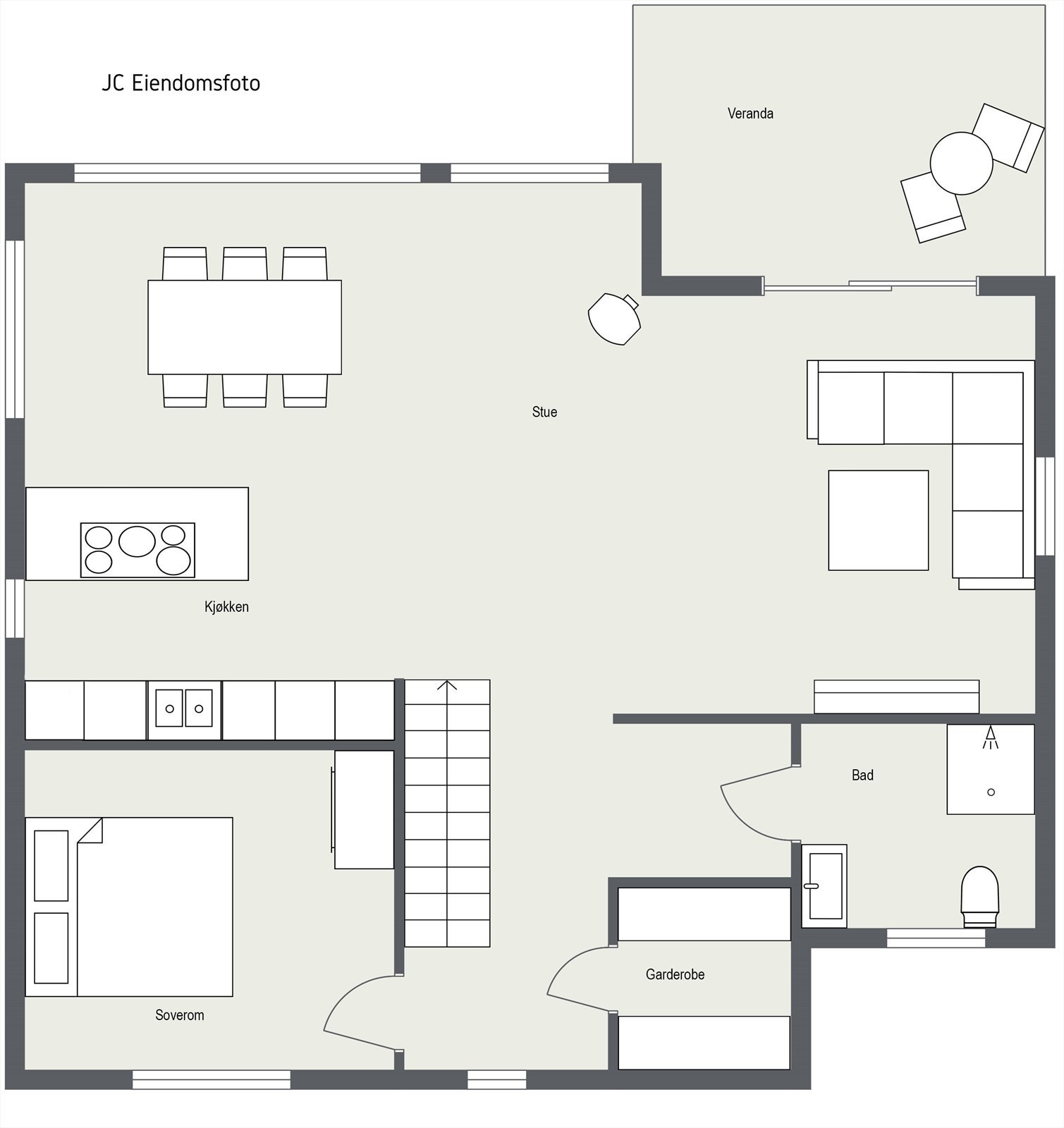 2 D plantegning 2.etasje Galleribilde
