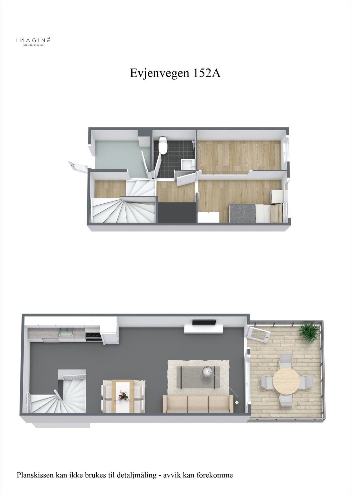 Evjenvegen 152A - Plantegning 3D Galleribilde
