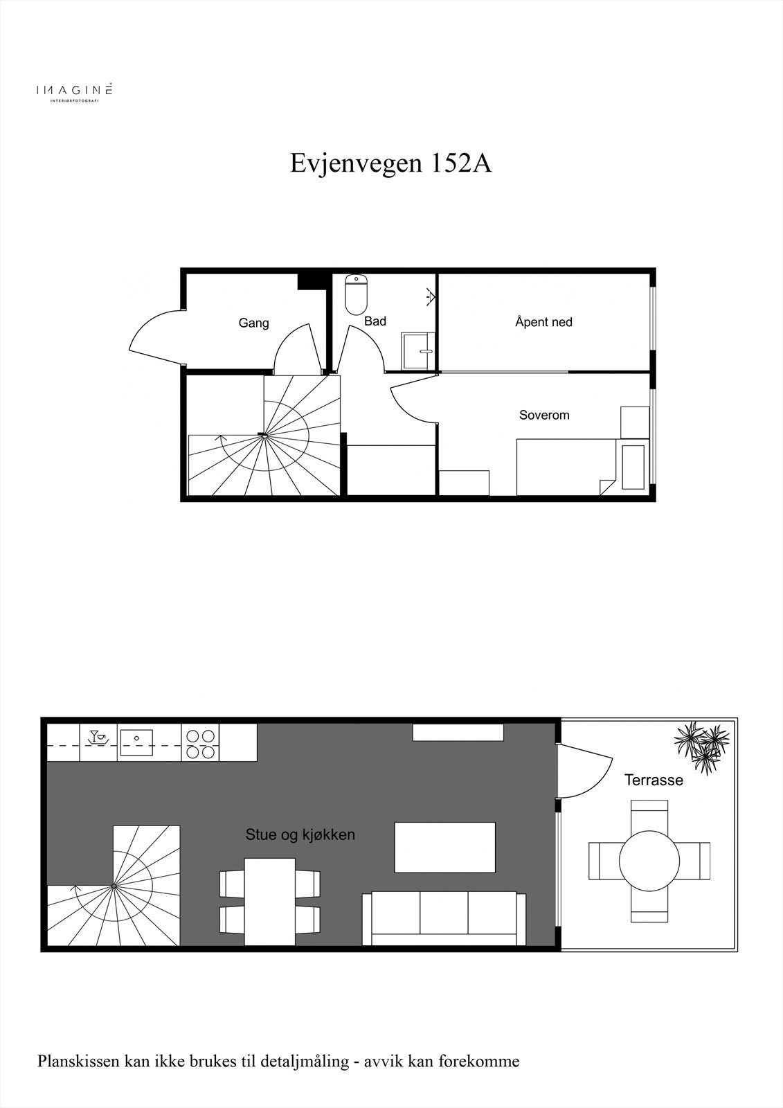 Evjenvegen 152A - Plantegning 2D Galleribilde