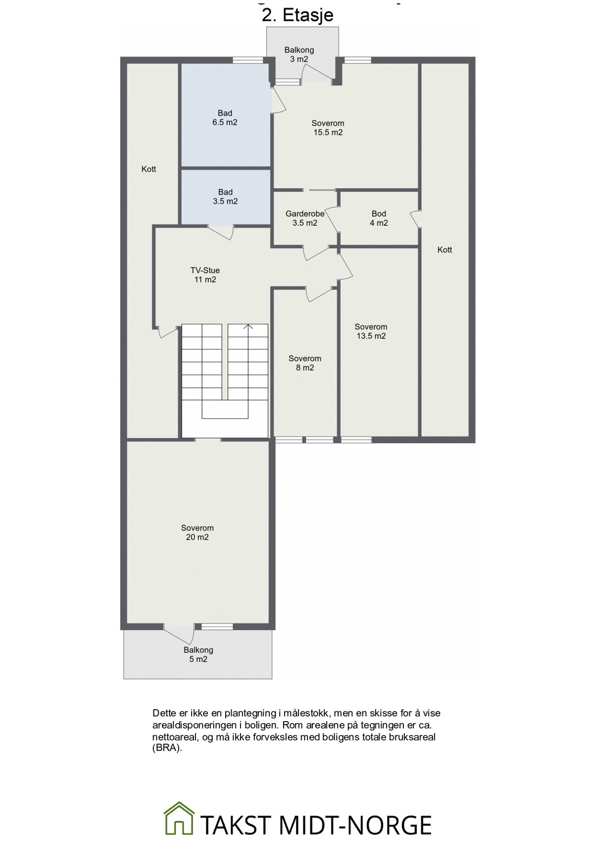 Plantegning 2. etasje Galleribilde