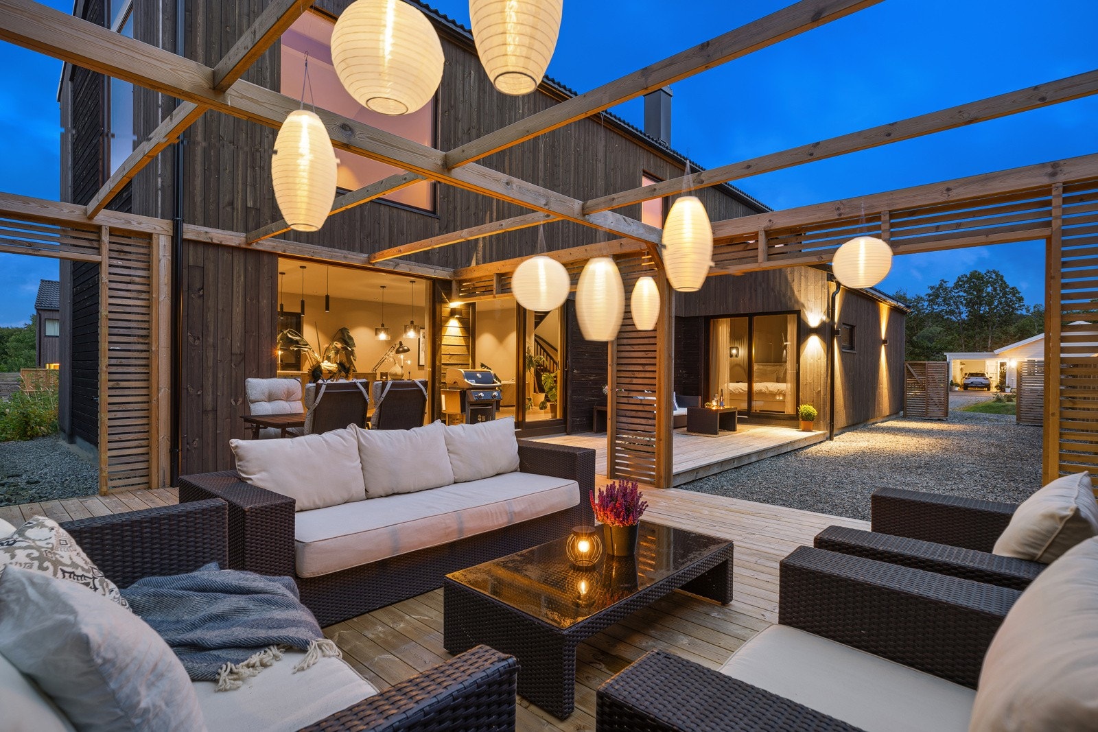 Terrasse kveld Galleribilde