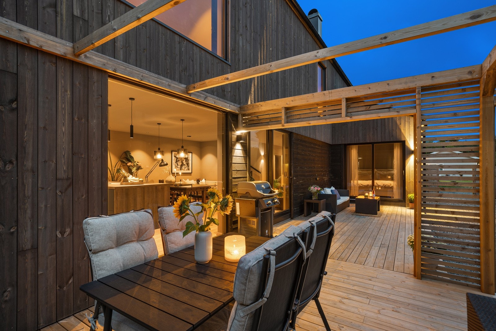 Terrasse kveld Galleribilde