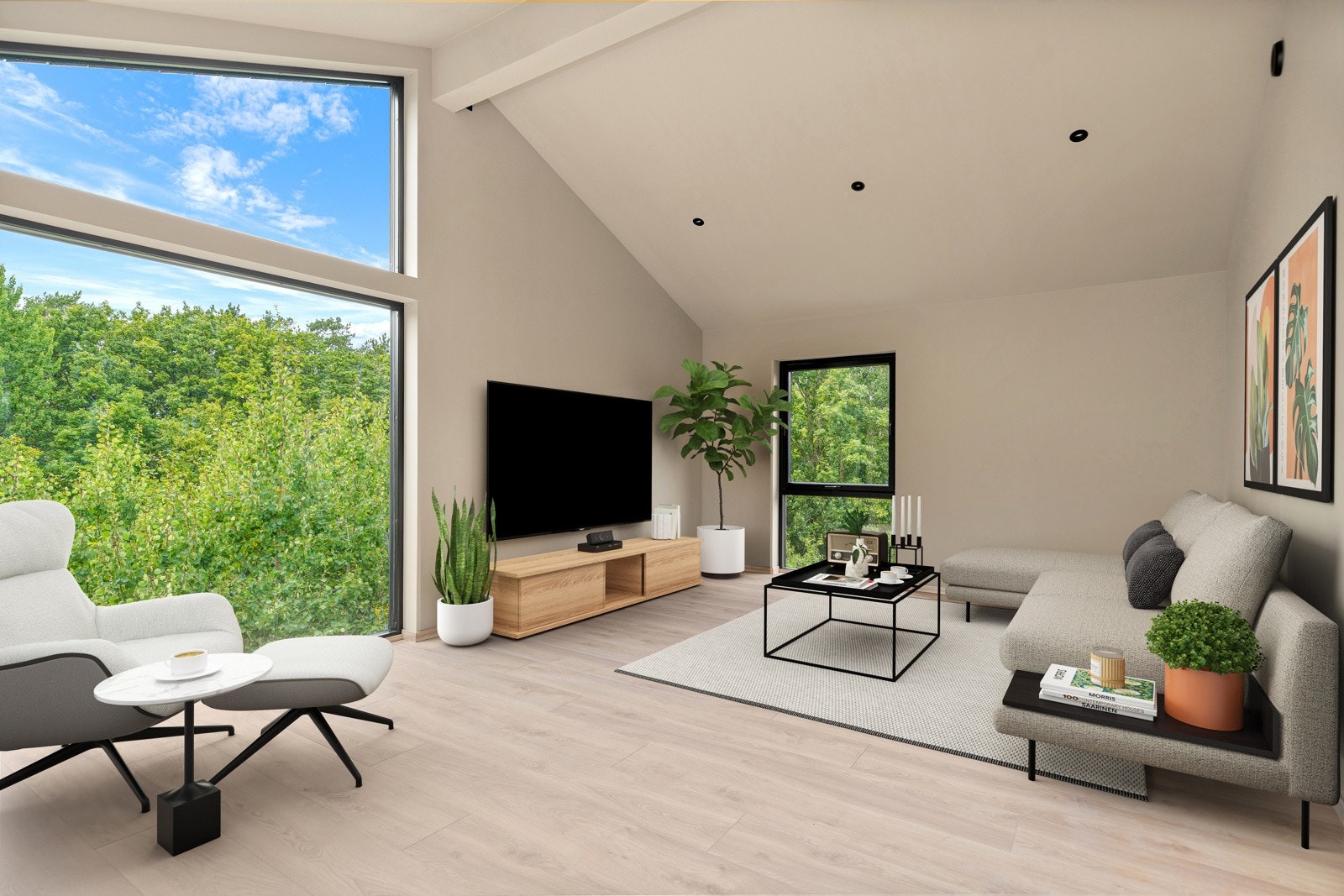 Loftstue 2. etg. Digitalt innredet. Galleribilde