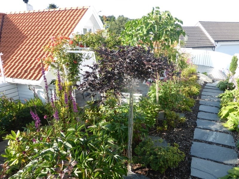 Hagen er meget flott opparbeidet med prydblomster. Galleribilde