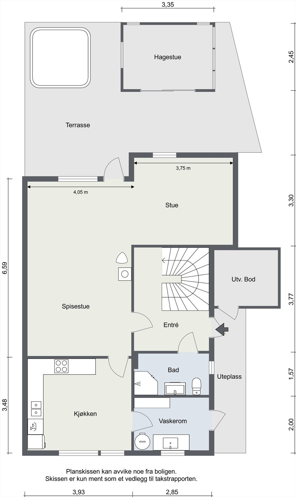 Plantegning 1.etg Galleribilde