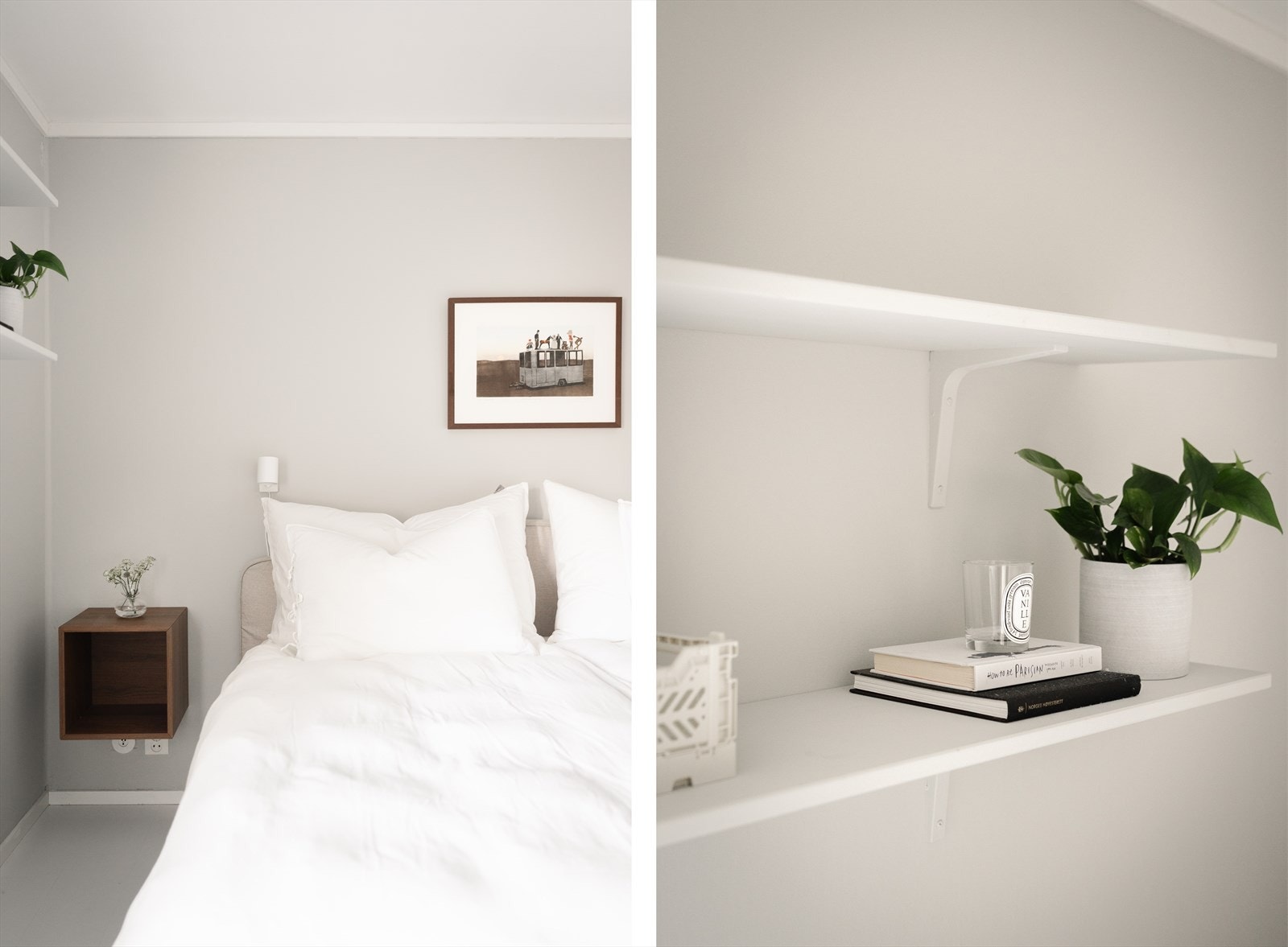 Gjennomgående materialvalg gir en rolig og behagelig atmosfære. Galleribilde