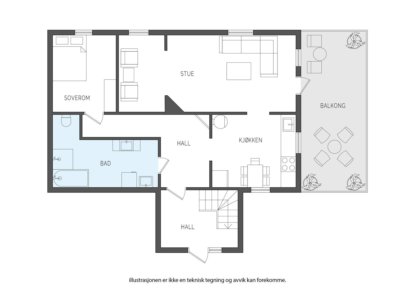 Plantegning 1. etasje. Galleribilde