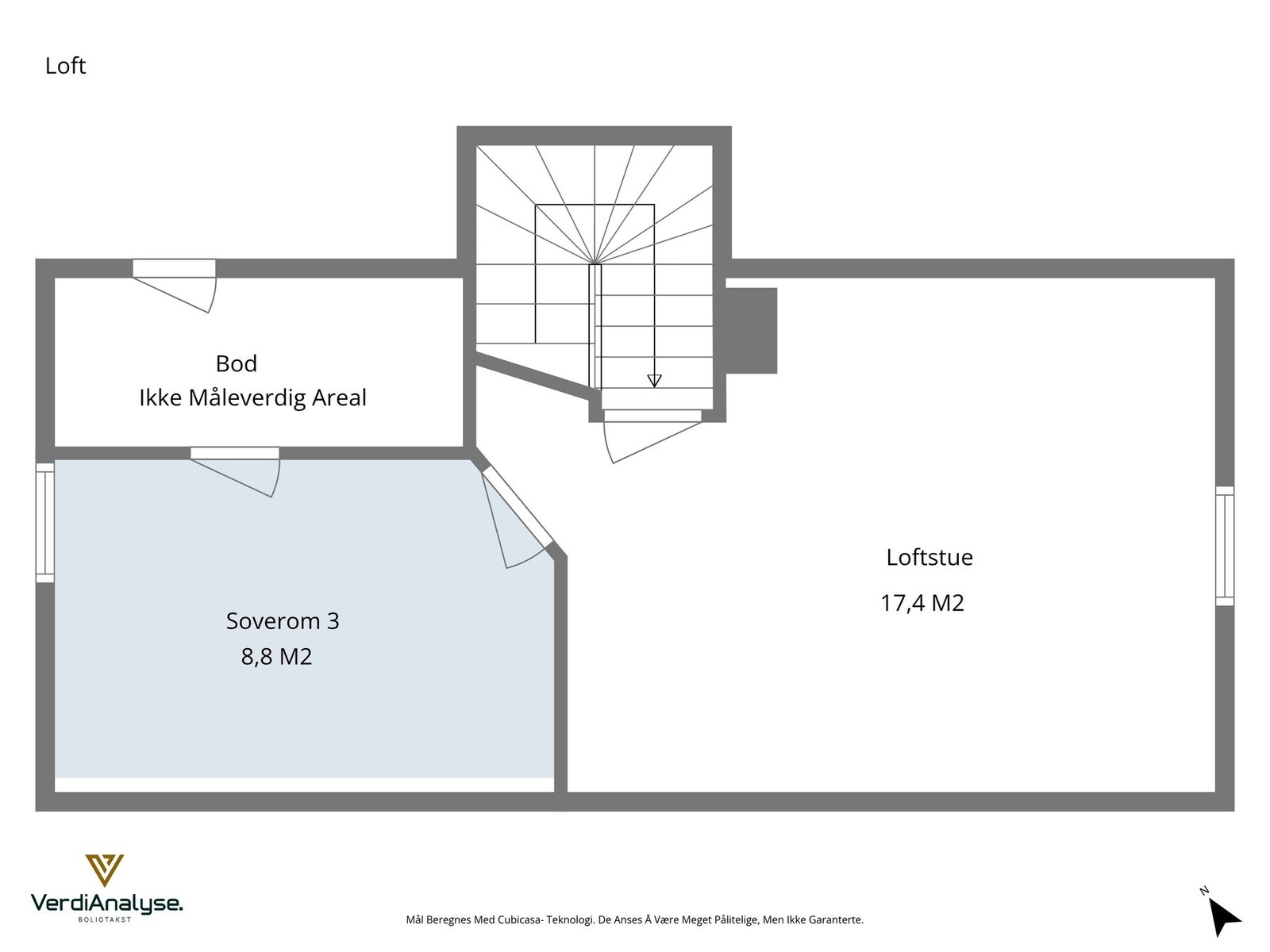 Planskisse loft. Galleribilde