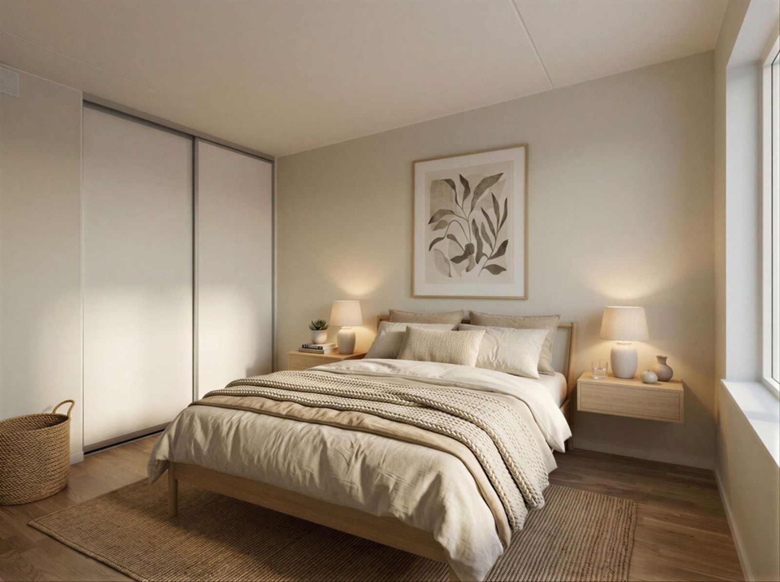 Soverom med garderobeskap og innredning fra Elfa hvor man kan bygge videre med innredning Galleribilde